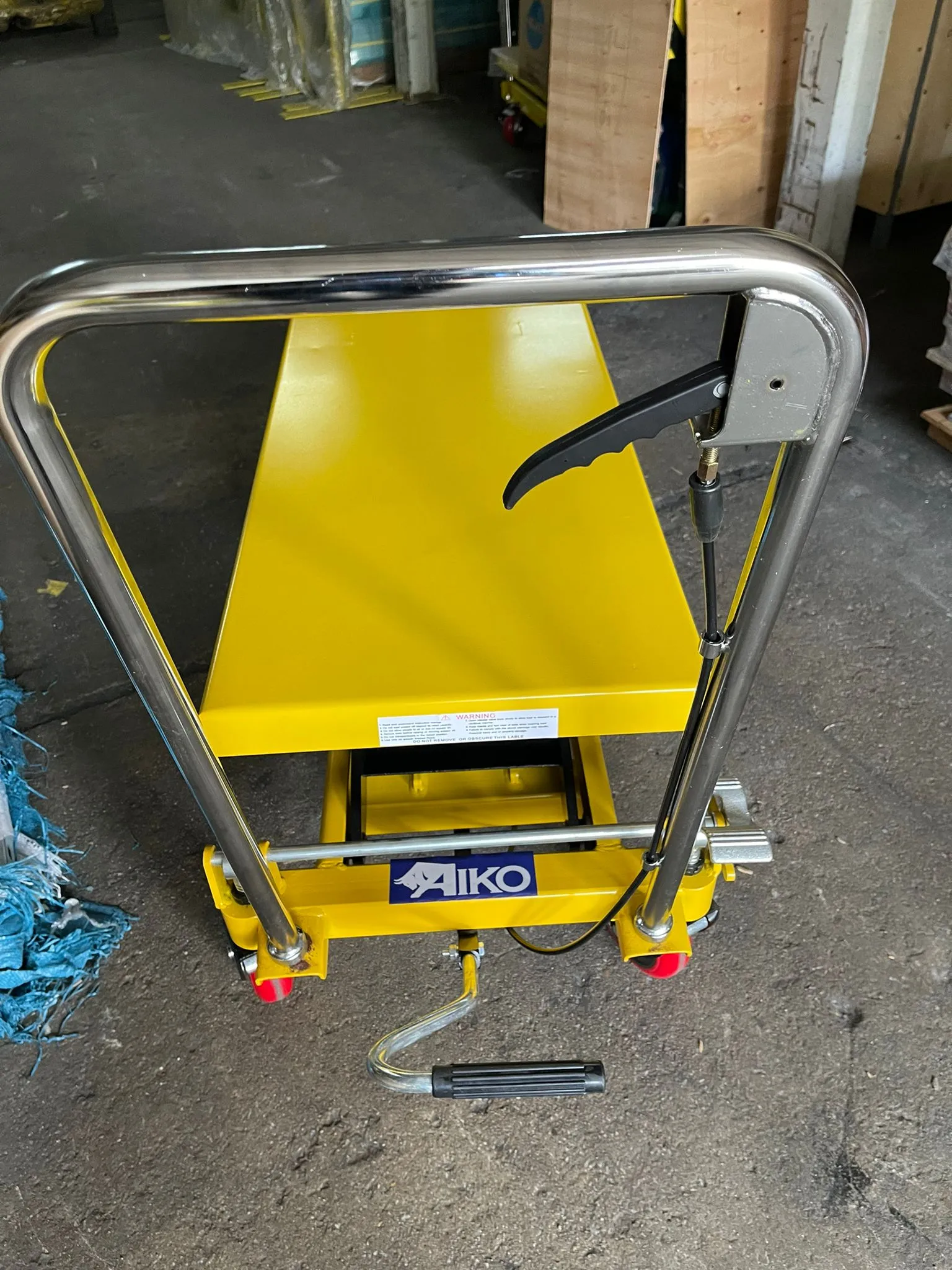 Aiko 1000kg Hydraulic Scissor Table Lift Truck (Height : 1000mm) | Model : PT-WP1000