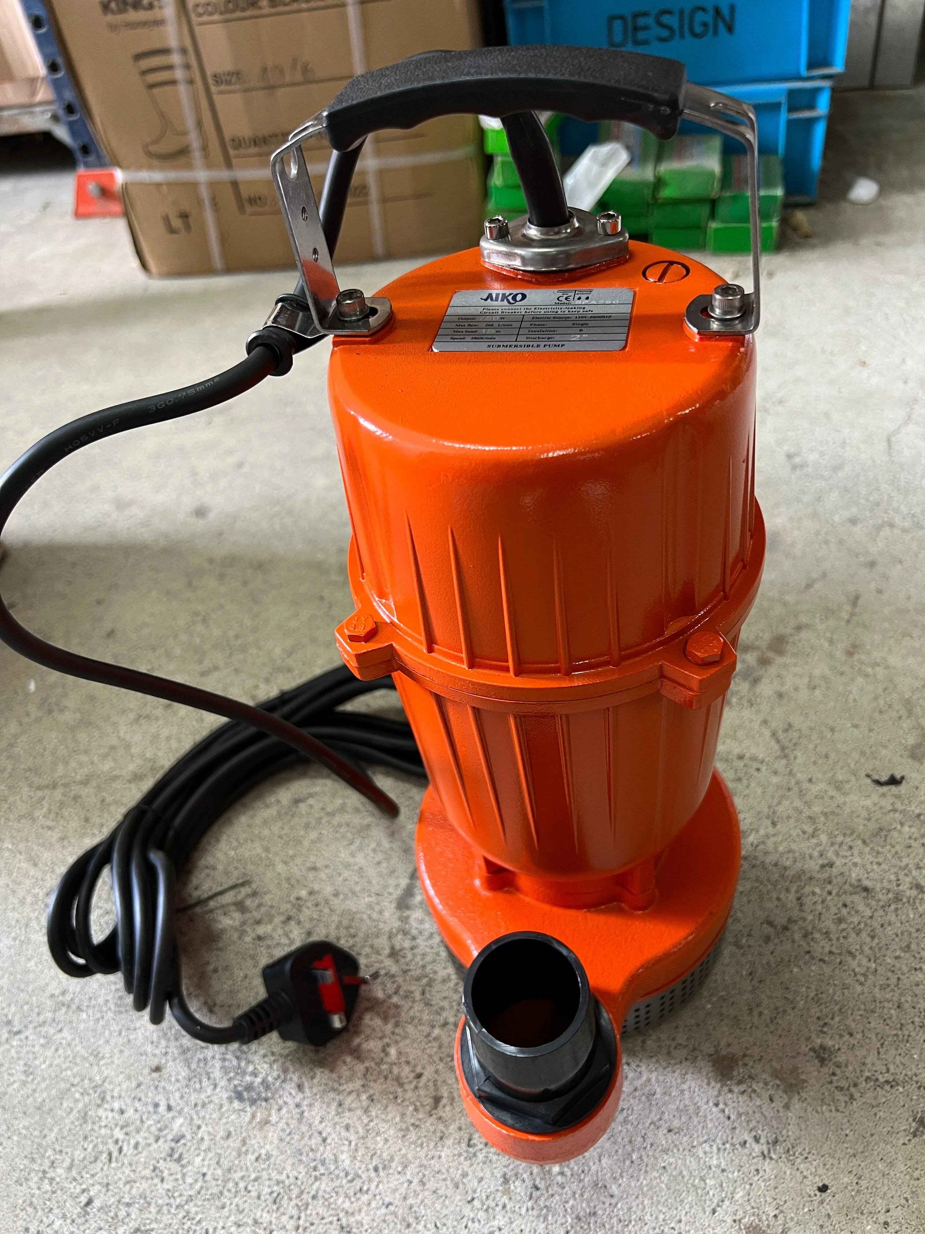 AIKO 2 SUBMERSIBLE PUMP 110V 60HZ 750W WITHOUT FLOAT #SPA750 | MODEL: WP-SPA750-110V