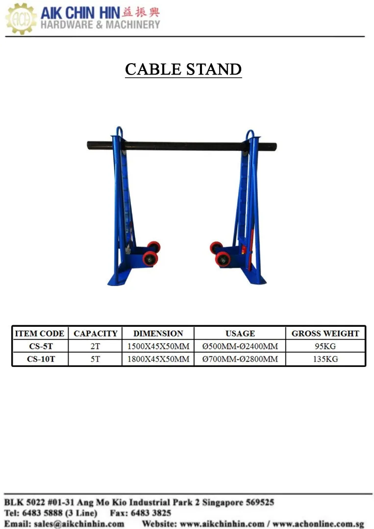 Aiko 2 Ton General Hydraulic Pay Off Device (Cable Stand) | Model : CS-5T