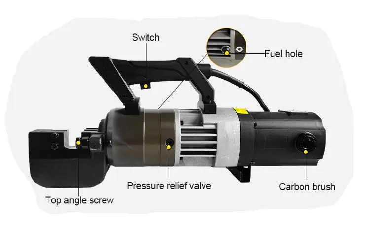 Aiko 220v . 1600w 4-25mm Brushed Hydraulic Electric Rebar Cutter | Model : RBB-RC25C