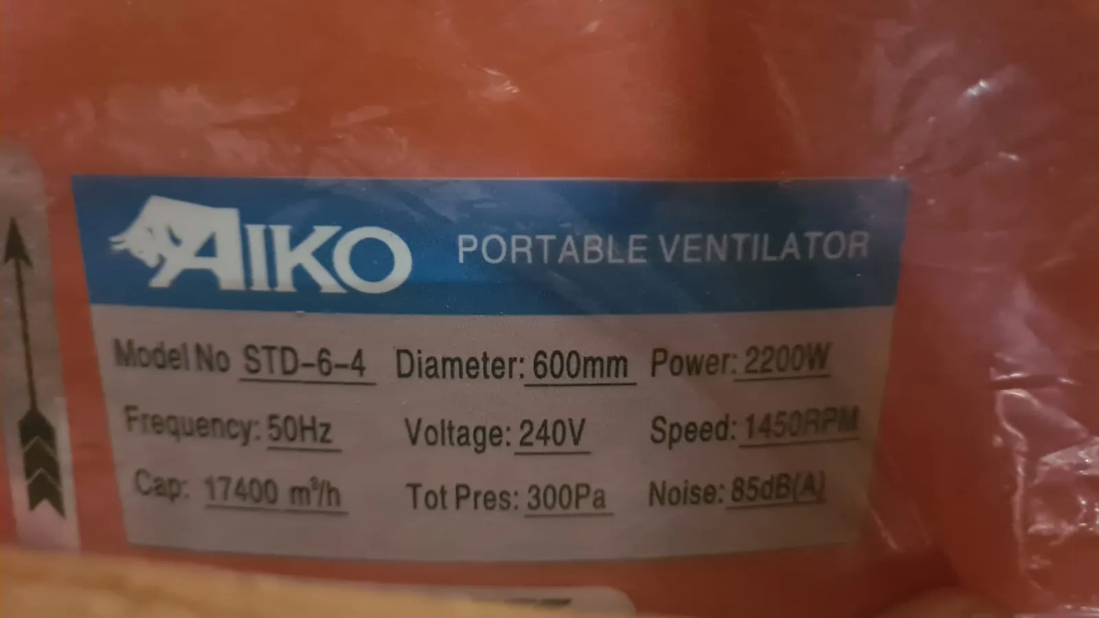 Aiko 240V 24 Large Ventilator Blower with Wheels | Model: BLR-YM-A24-1