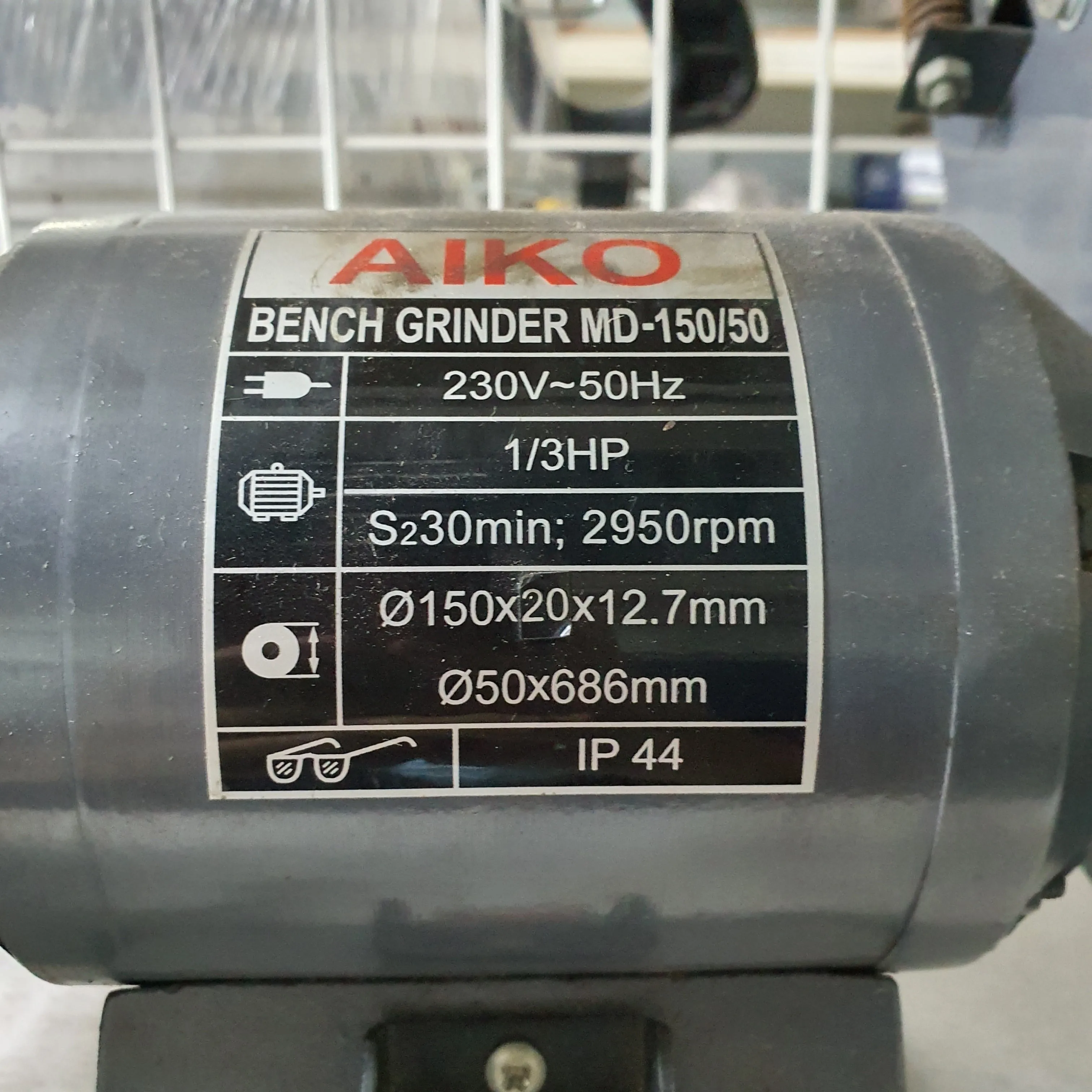 Aiko 250W Bench Grinder 1/3HP With Belt Sander | Model : BG-MD-150/50