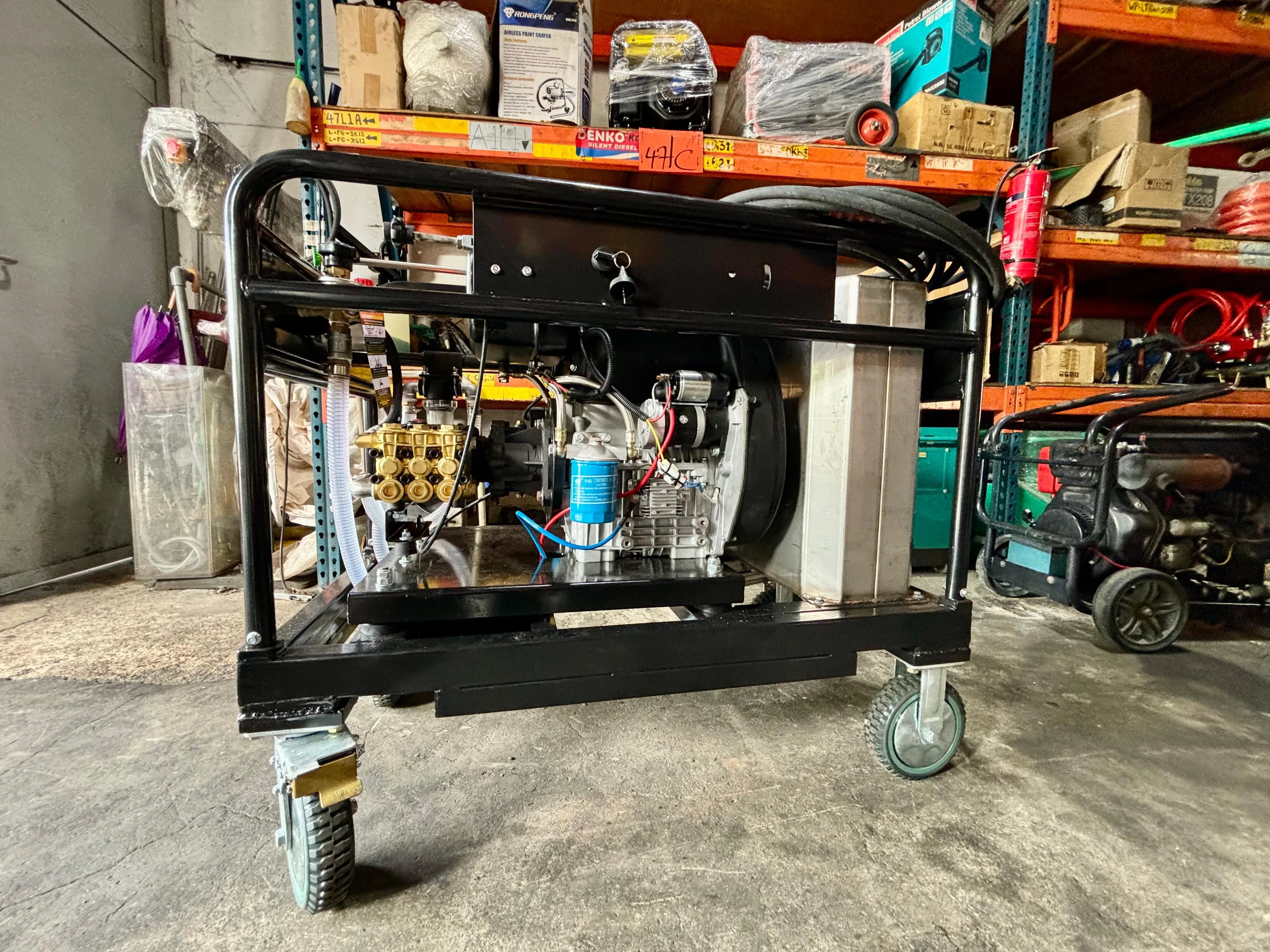 Aiko 345 Bar Diesel Powered High Pressure Washer With Gear Box | Model : HPW-DCF-34/25DRTD