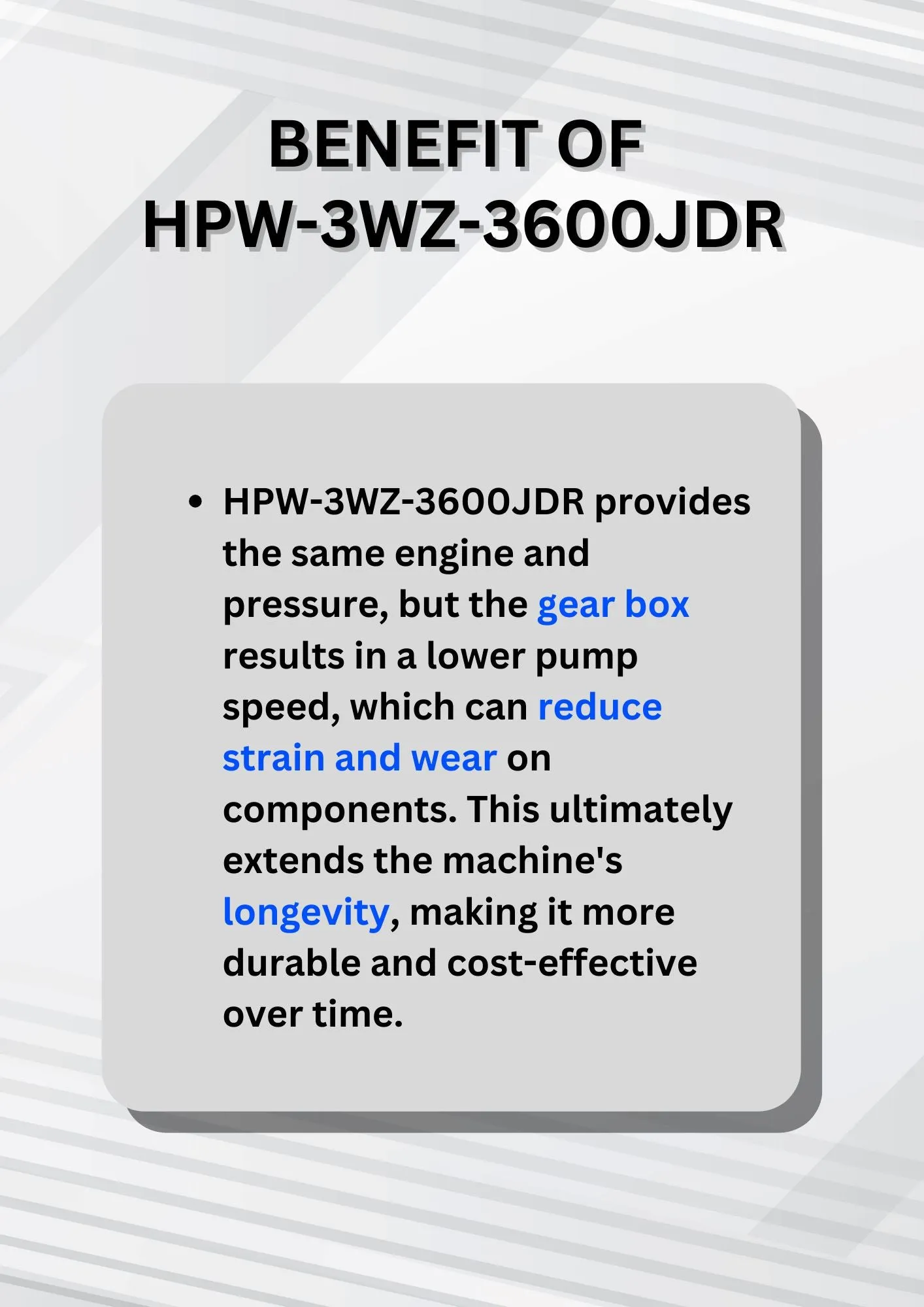 Aiko 3WZ-3600JDR 200 Bars Diesel Pressure Washer Water Pump With Gear Box 3WZ-3600JDR | Model: HPW-3WZ-3600JDR