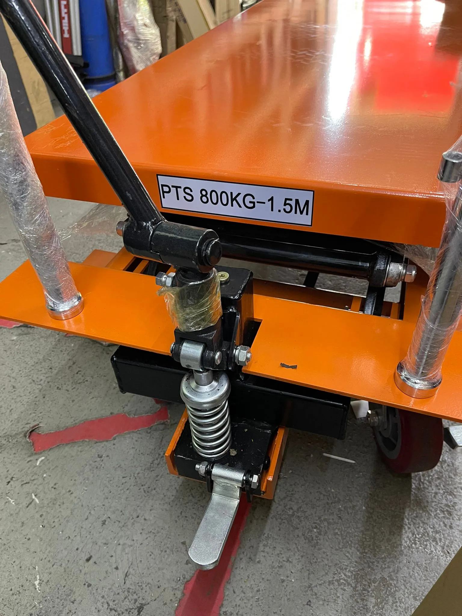Aiko 800kg . 1500mm Hydraulic Scissor Table Lift Truck | Model : PT-WP800-1.5M