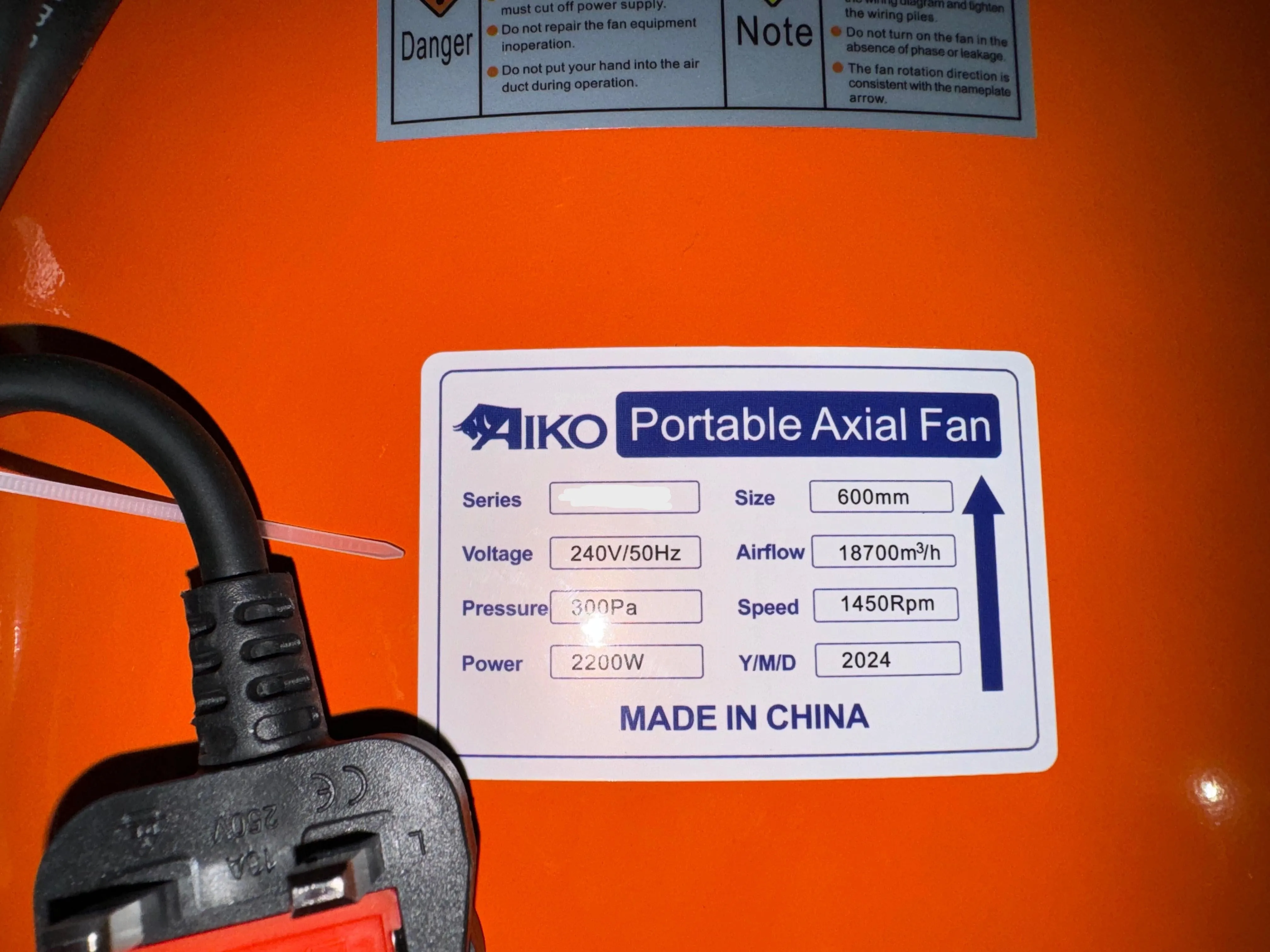 Aiko Blower 24 240V W/Wheel | Model: BLR-A24-1