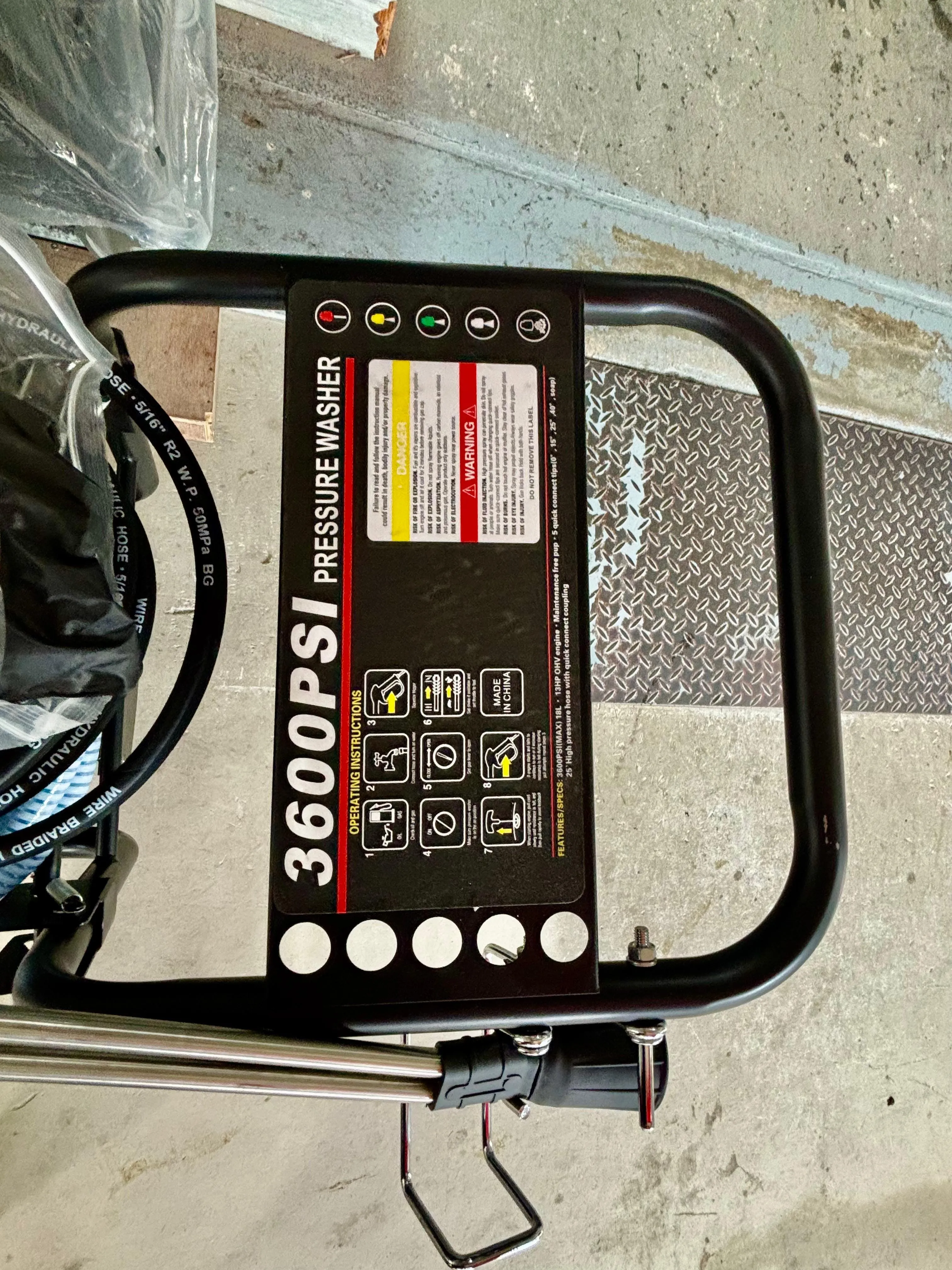 Aiko Diesel Engine 250Bar 10HP High Pressure Washer Pump C/W 10m Pressure Hose & Gun (Electric Start) | Model : HPW-EI-3600DF
