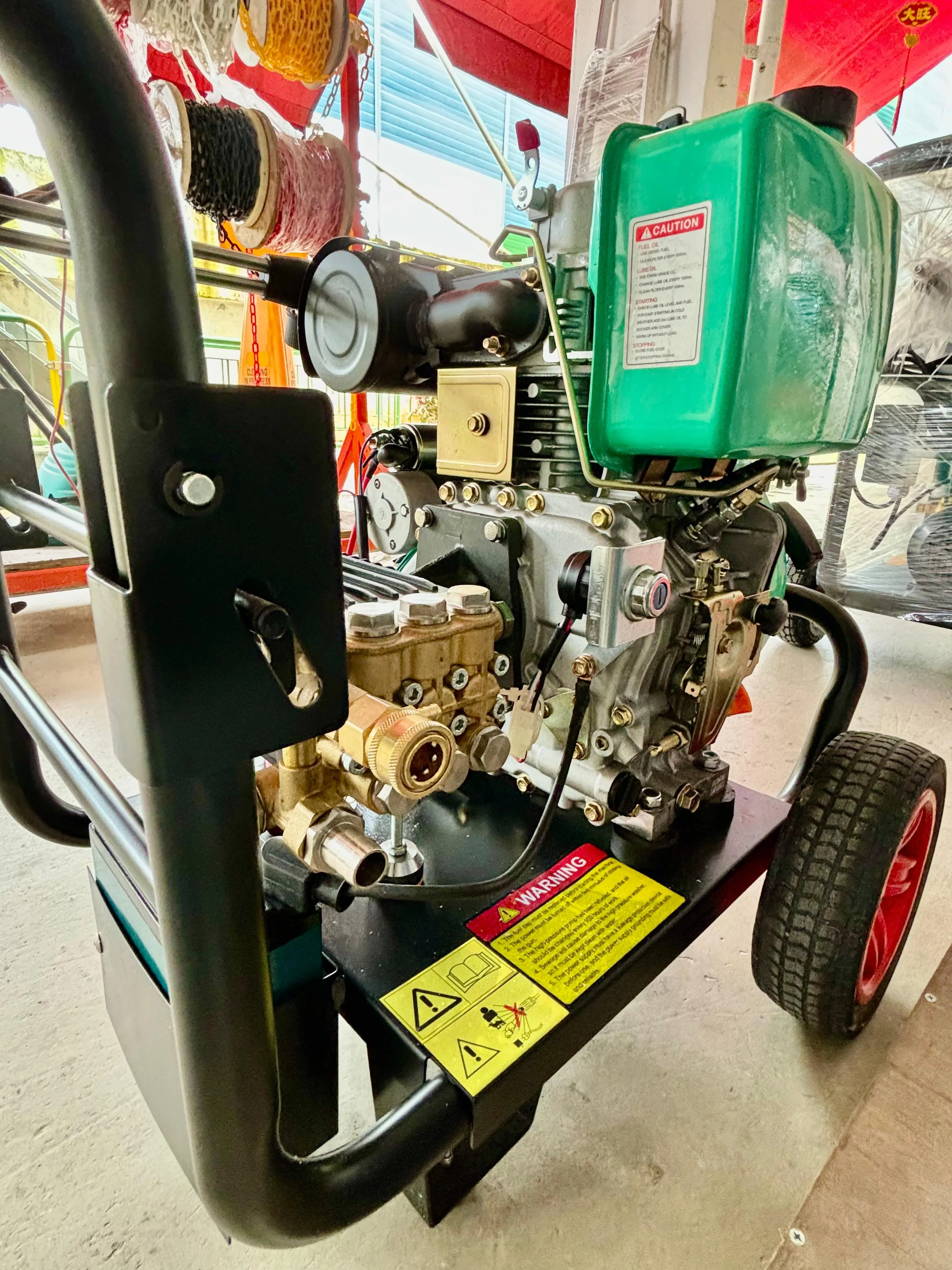 Aiko Diesel Engine 250Bar 10HP High Pressure Washer Pump C/W 10m Pressure Hose & Gun (Electric Start) | Model : HPW-EI-3600DF