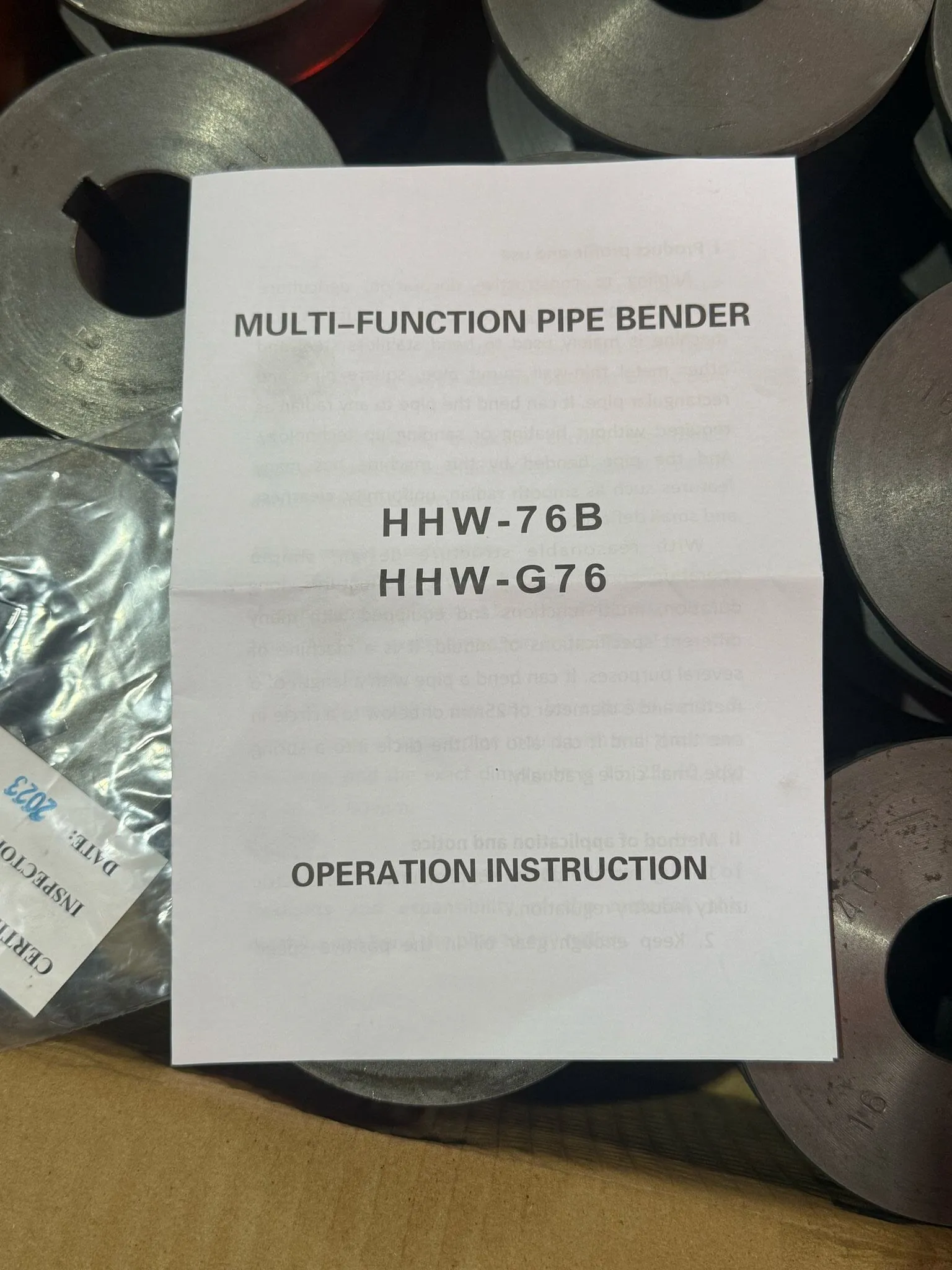 Aiko Hydraulic Pipe Bender Multi Funtion | Model : PBD-HHW-76B