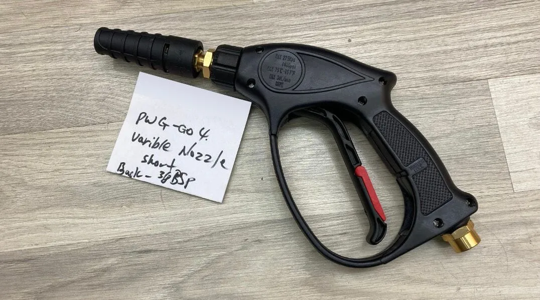 Aiko Pressure Gun G-04. Short Lance Adjustable Nozzle with 3/8 BSP Female | Model : PWG-G04