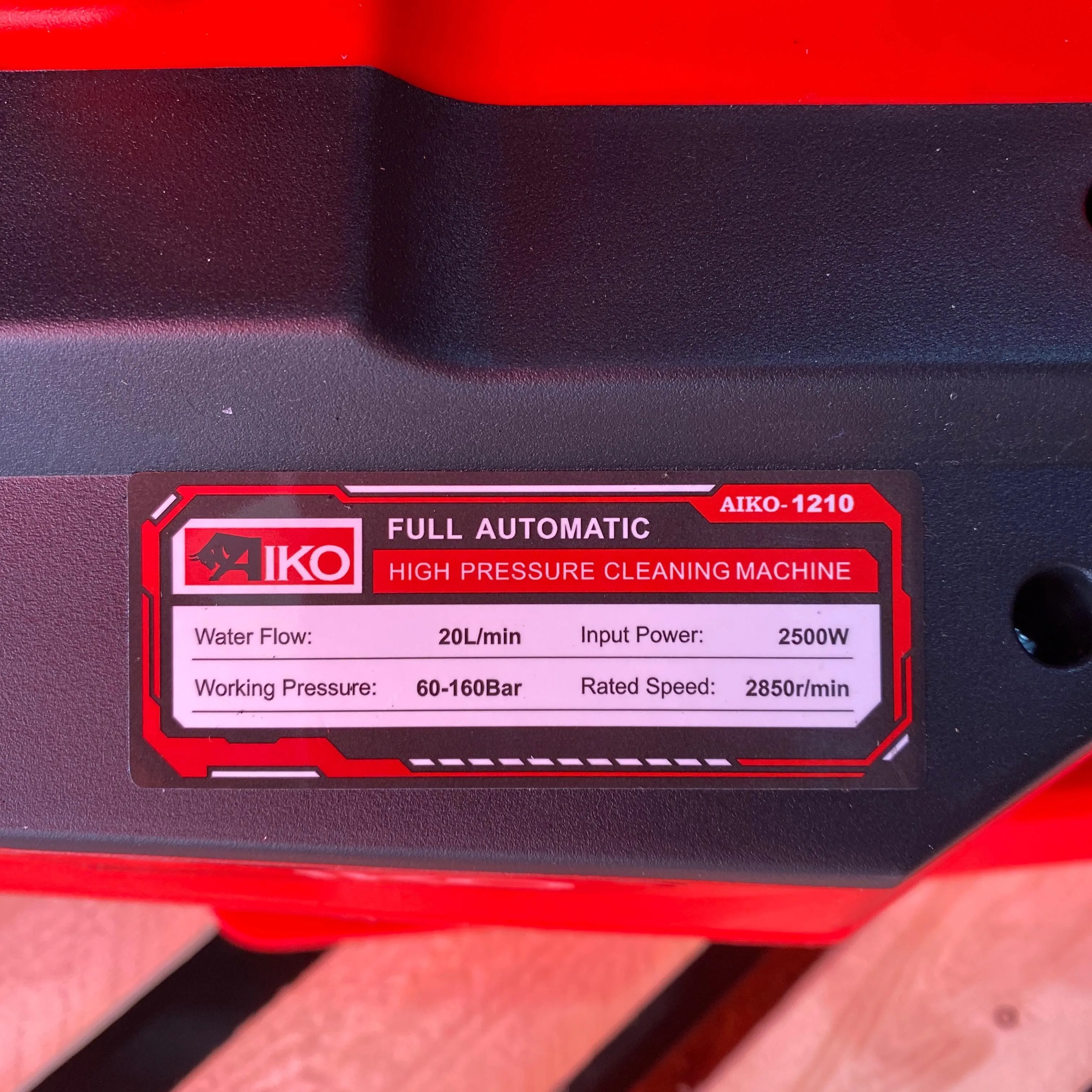 Aiko Pressure Washer 2.5KW 220V C/W 10M Hose &amp; Gun | Model: HPW-1210