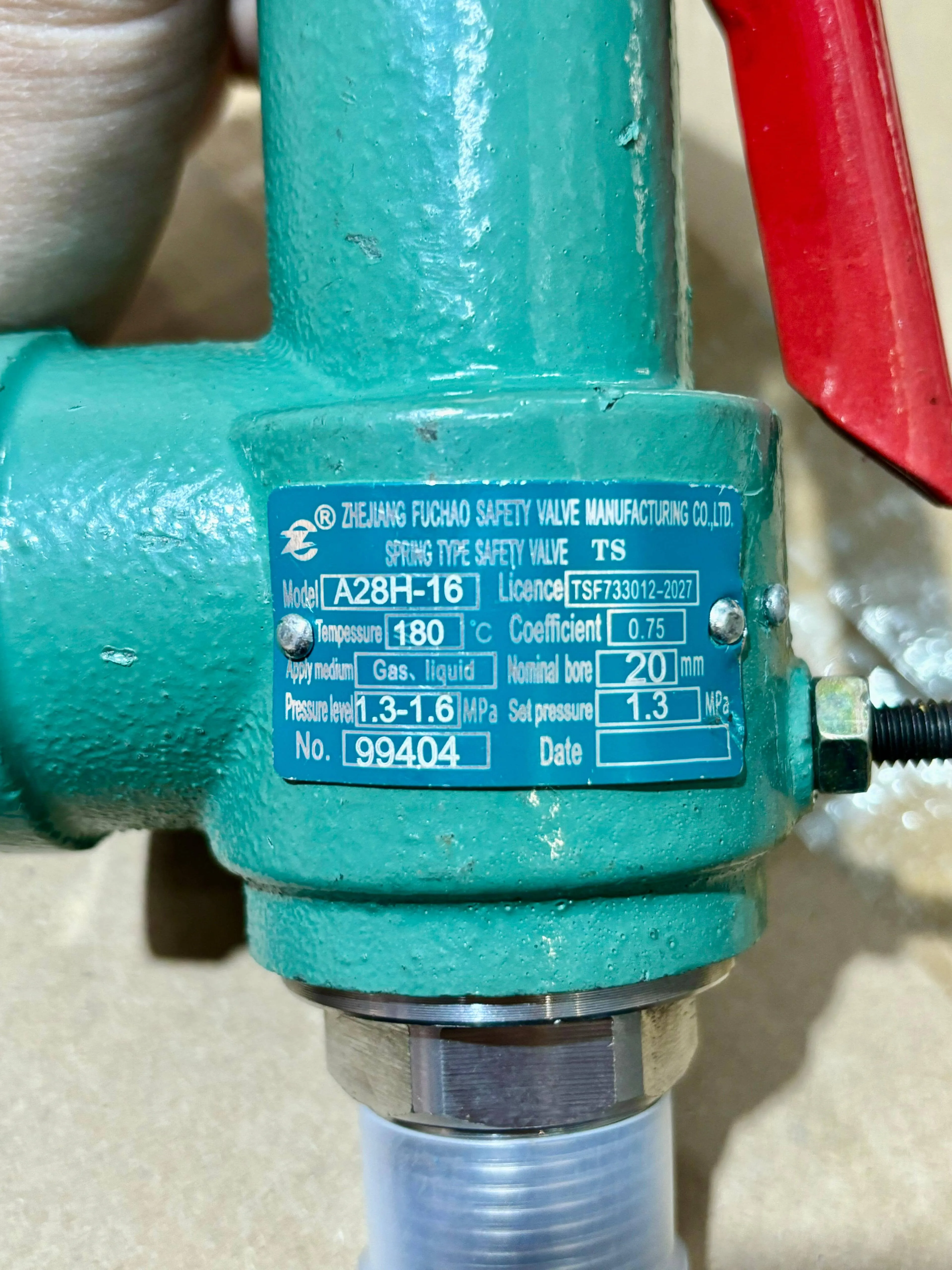 Aiko Steam Safety Valve 3/4 13Bar | Model : SV-A28-06-13