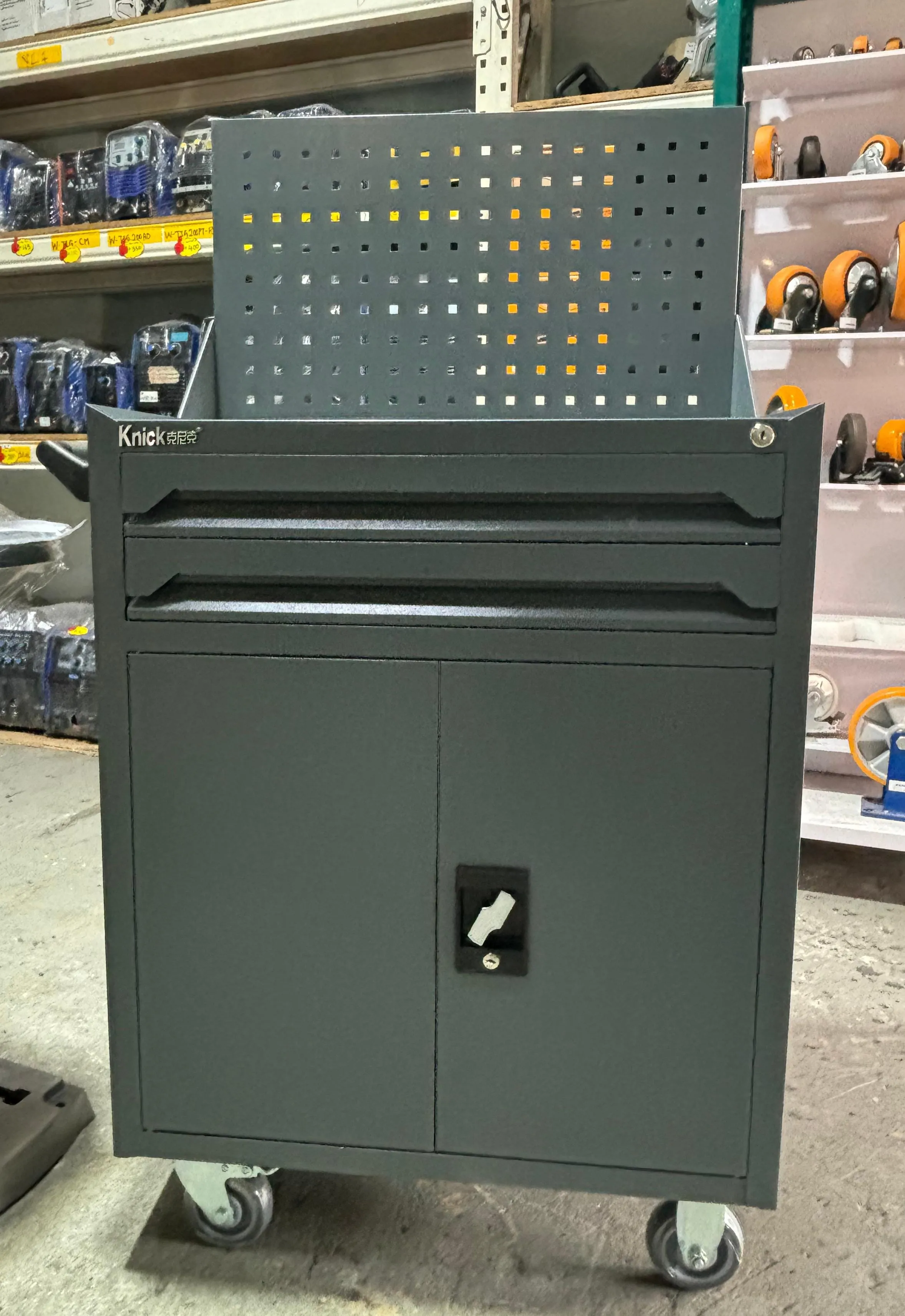 Aiko Tools Trolley with 2 Drawer and Tool Panel - Empty | Model : TB-XG-2D-TRL