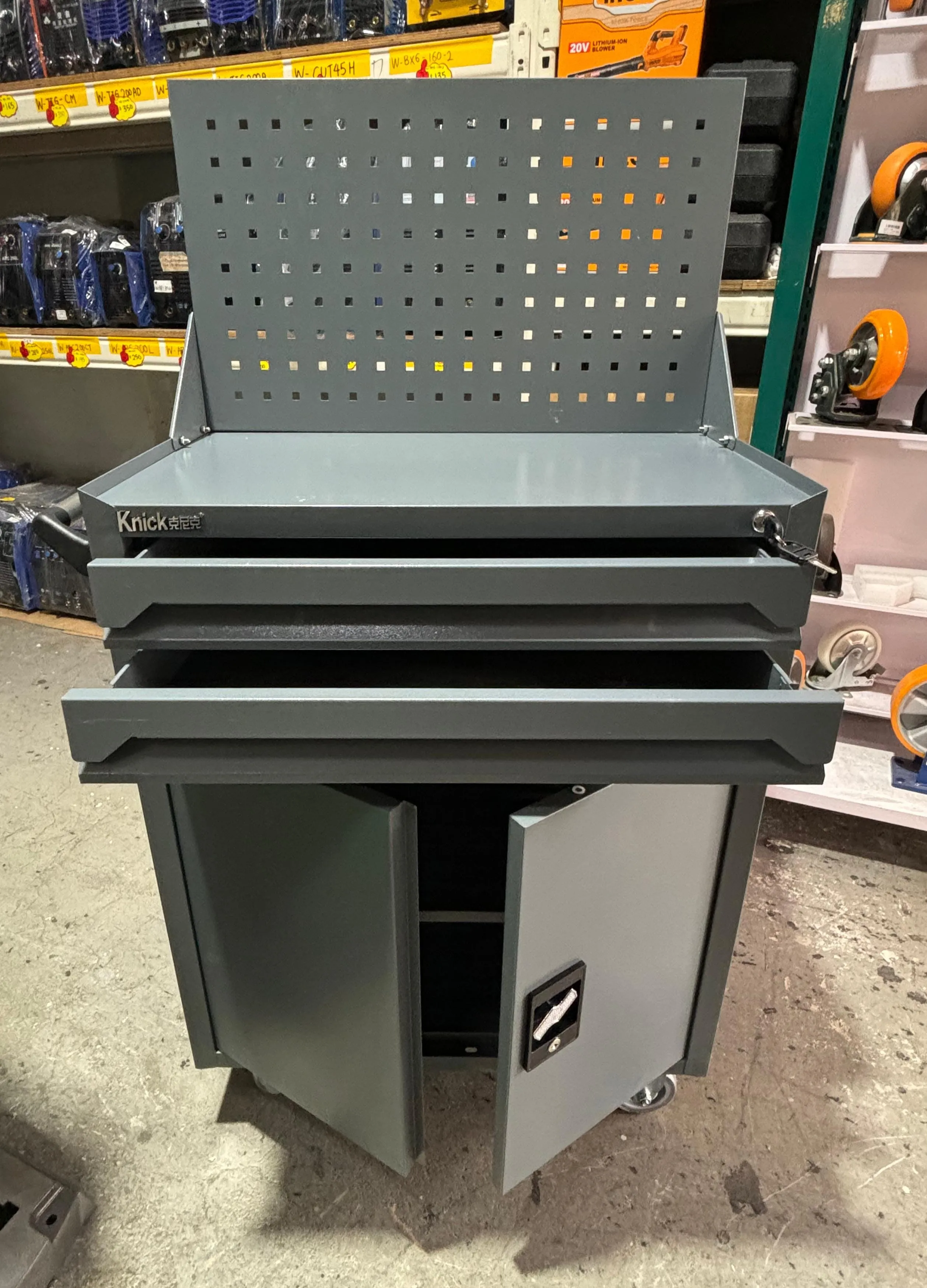 Aiko Tools Trolley with 2 Drawer and Tool Panel - Empty | Model : TB-XG-2D-TRL