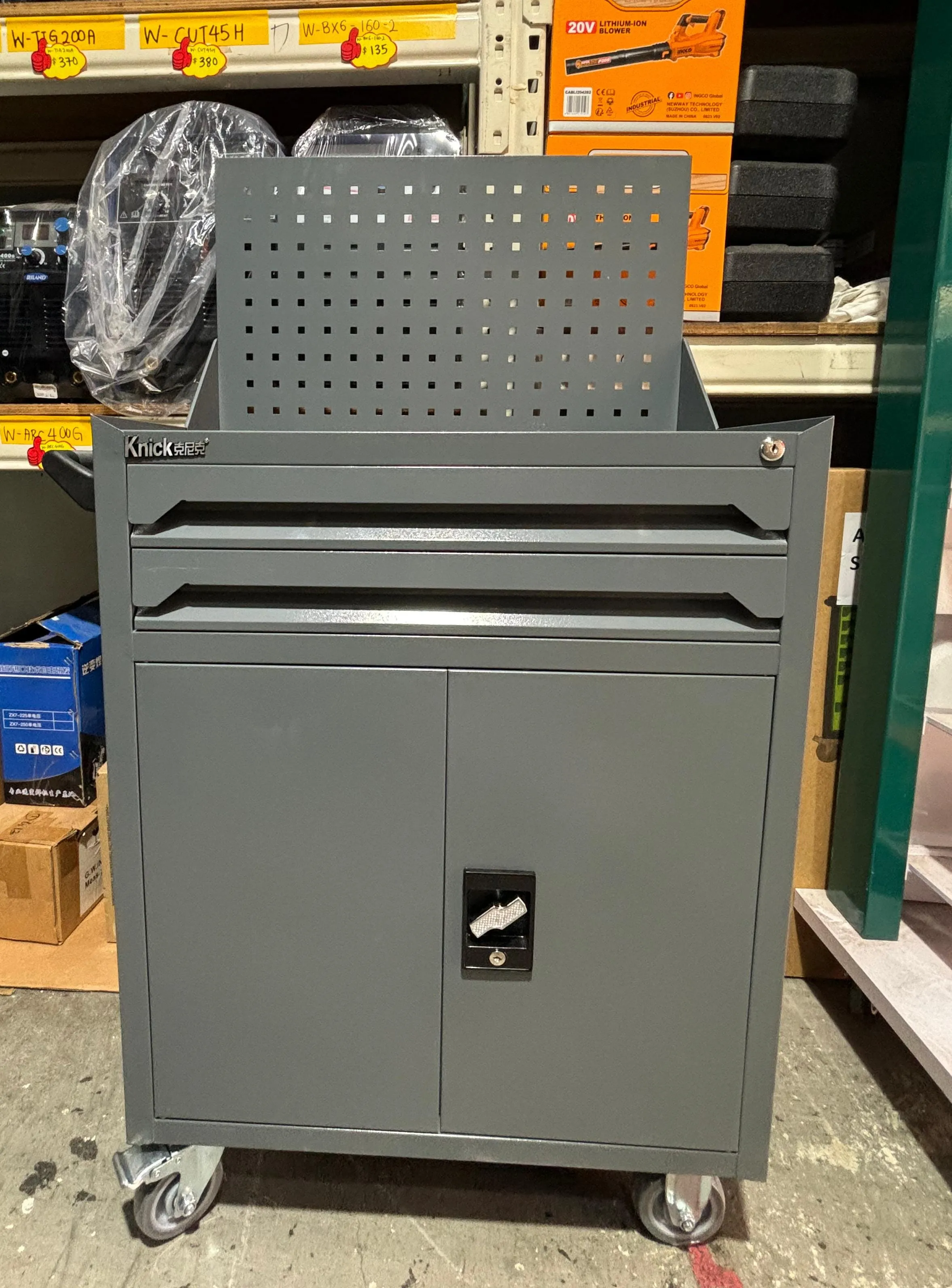 Aiko Tools Trolley with 2 Drawer and Tool Panel - Empty | Model : TB-XG-2D-TRL