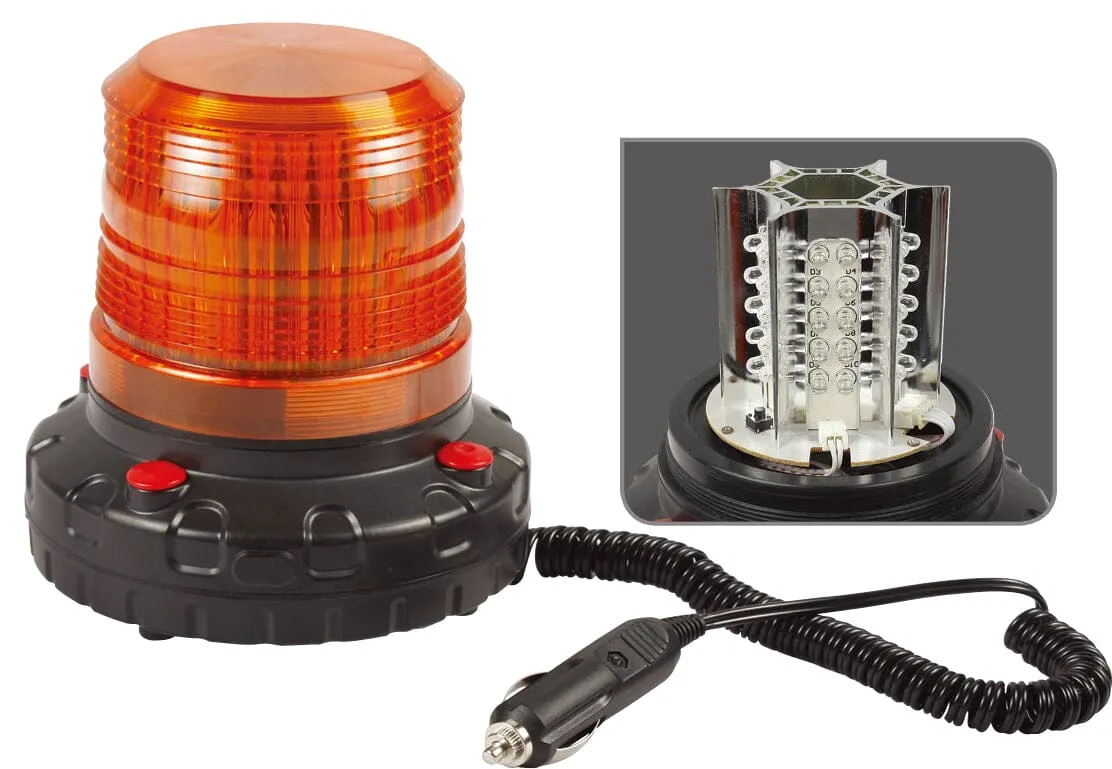 AIKO Yellow LED Revolving Warning Light with Magnetic Base and Car Plug | Model : RL-7712