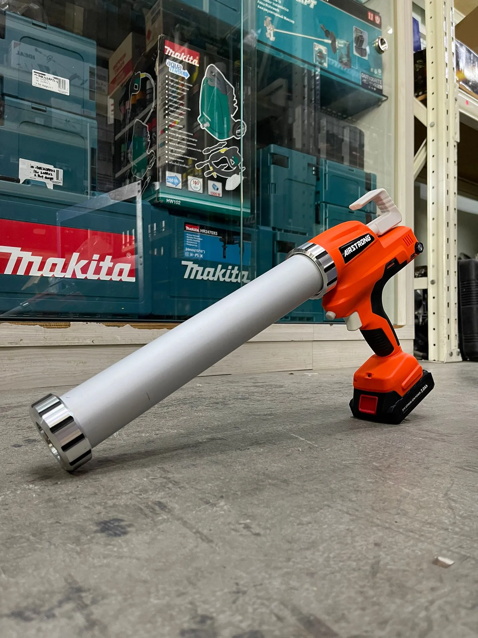 Airstrong 21V. 600mm Cordless Sausage Caulking Gun | Model : CG-YM-G8504