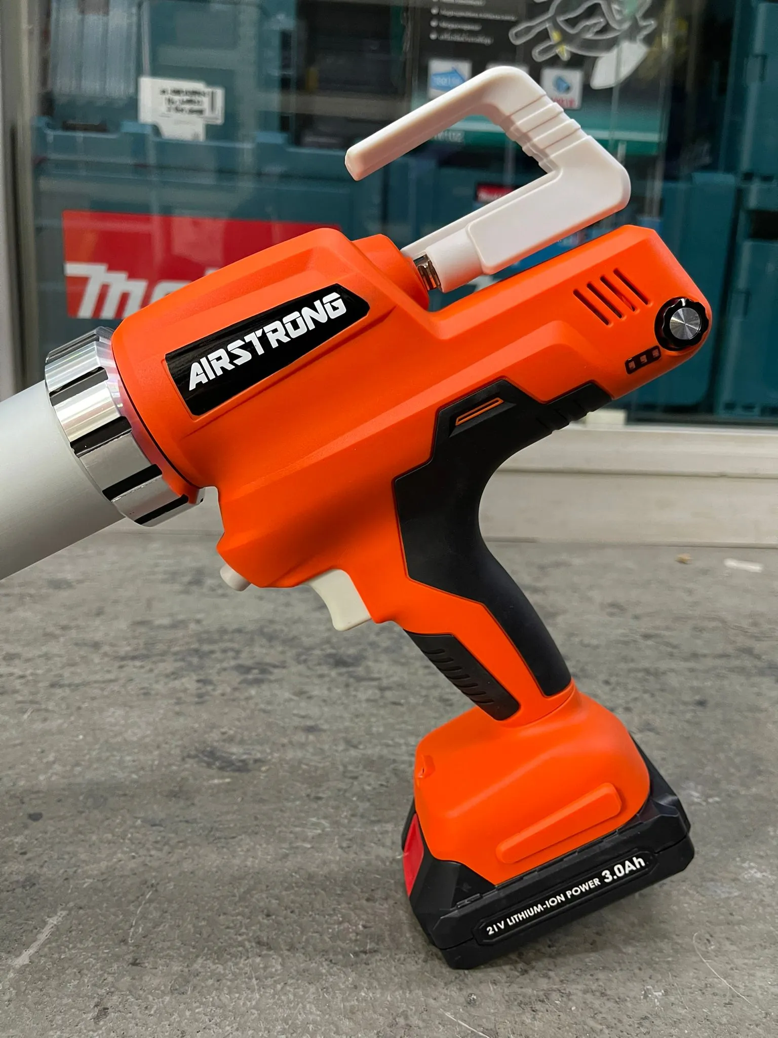 Airstrong 21V. 600mm Cordless Sausage Caulking Gun | Model : CG-YM-G8504