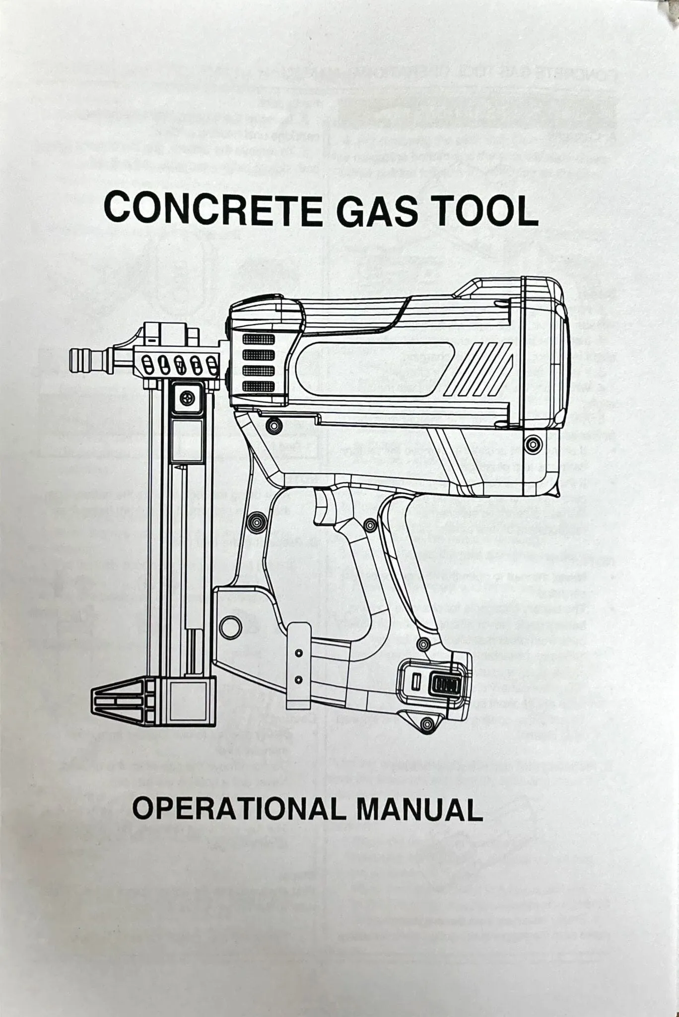 Airstrong Concrete Gas Nail Gun (Nailer/Gas Actuates Tools) #GT3 | Model : GS-GT3