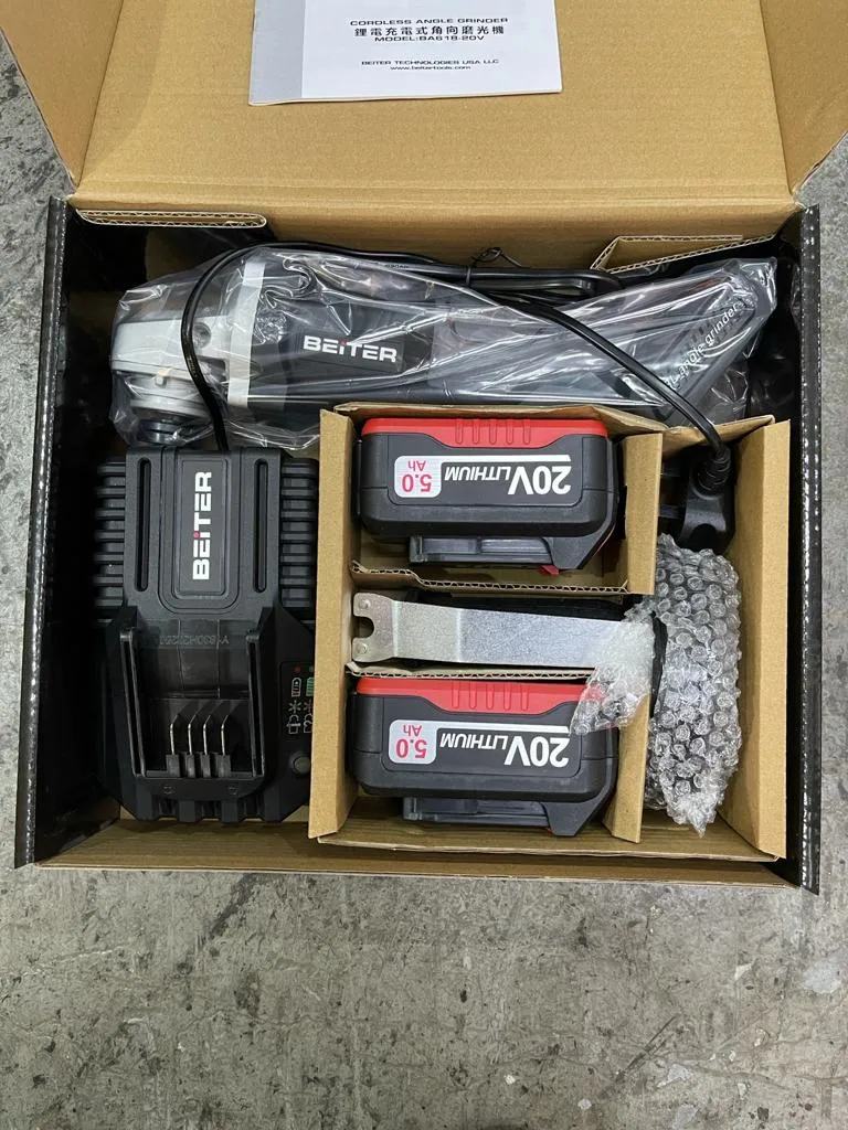 Beiter BA618-20V Cordless Angle Grinder 20V Brushless with 5.0Ah Batt Li-Ion 4 & Charger | Model : BA618-20V