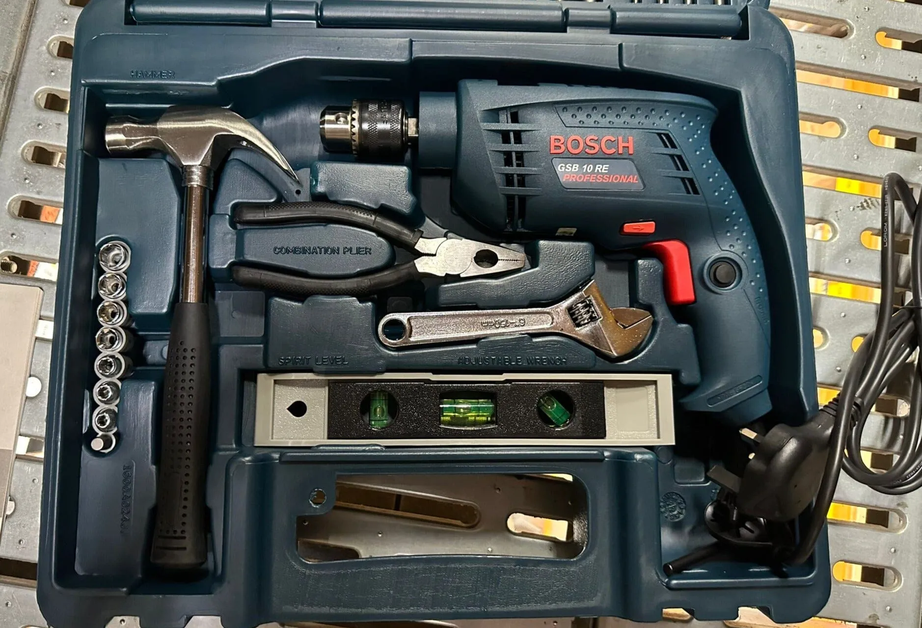 Bosch GSB10RE Professional Impact Drill Set with Hand Tools and Accessories | Model : B-GSB10RE