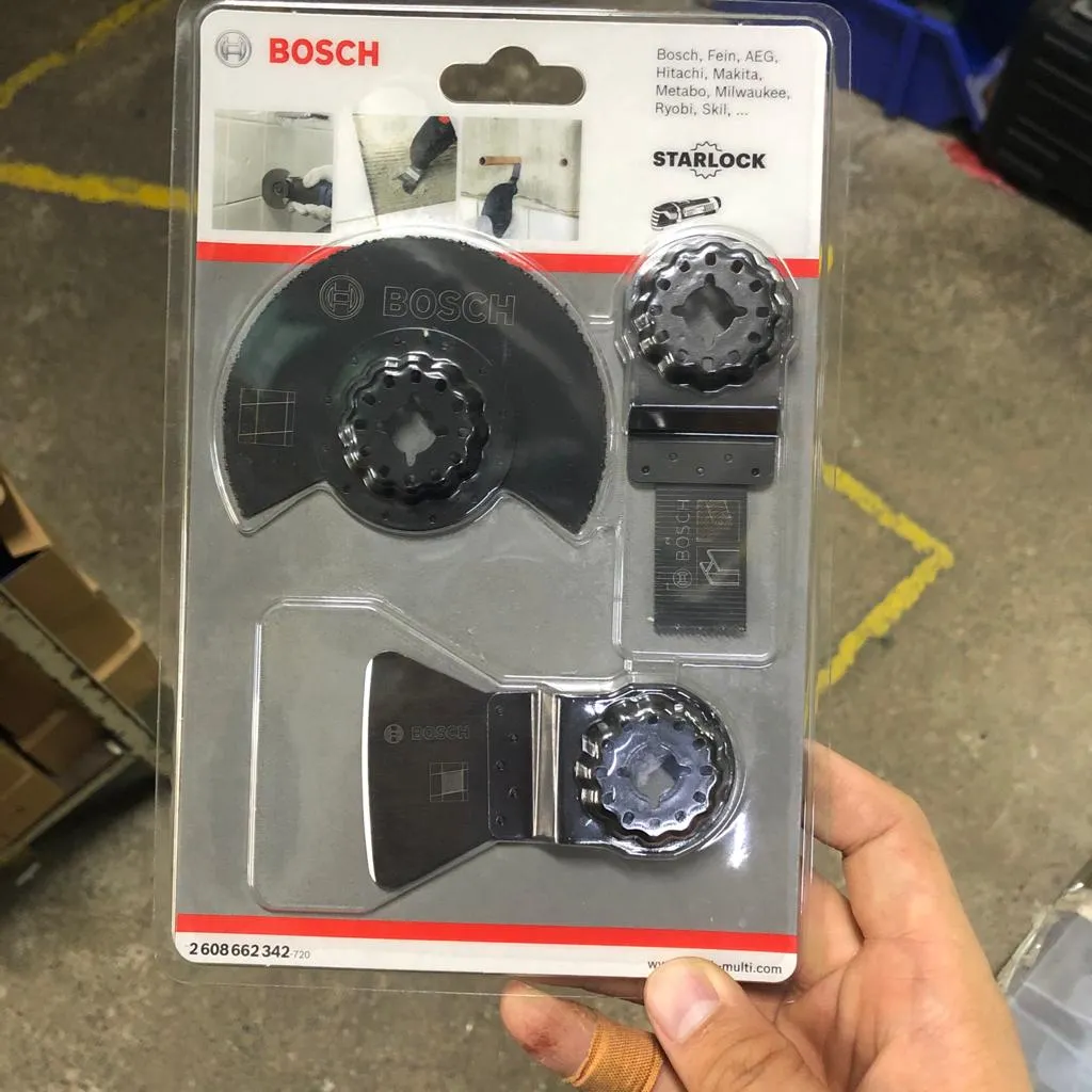 Bosch Multi Tool Blade Set Starlock for Ceramic Tiles Tiling (3Pc) | Model : B*2608662342