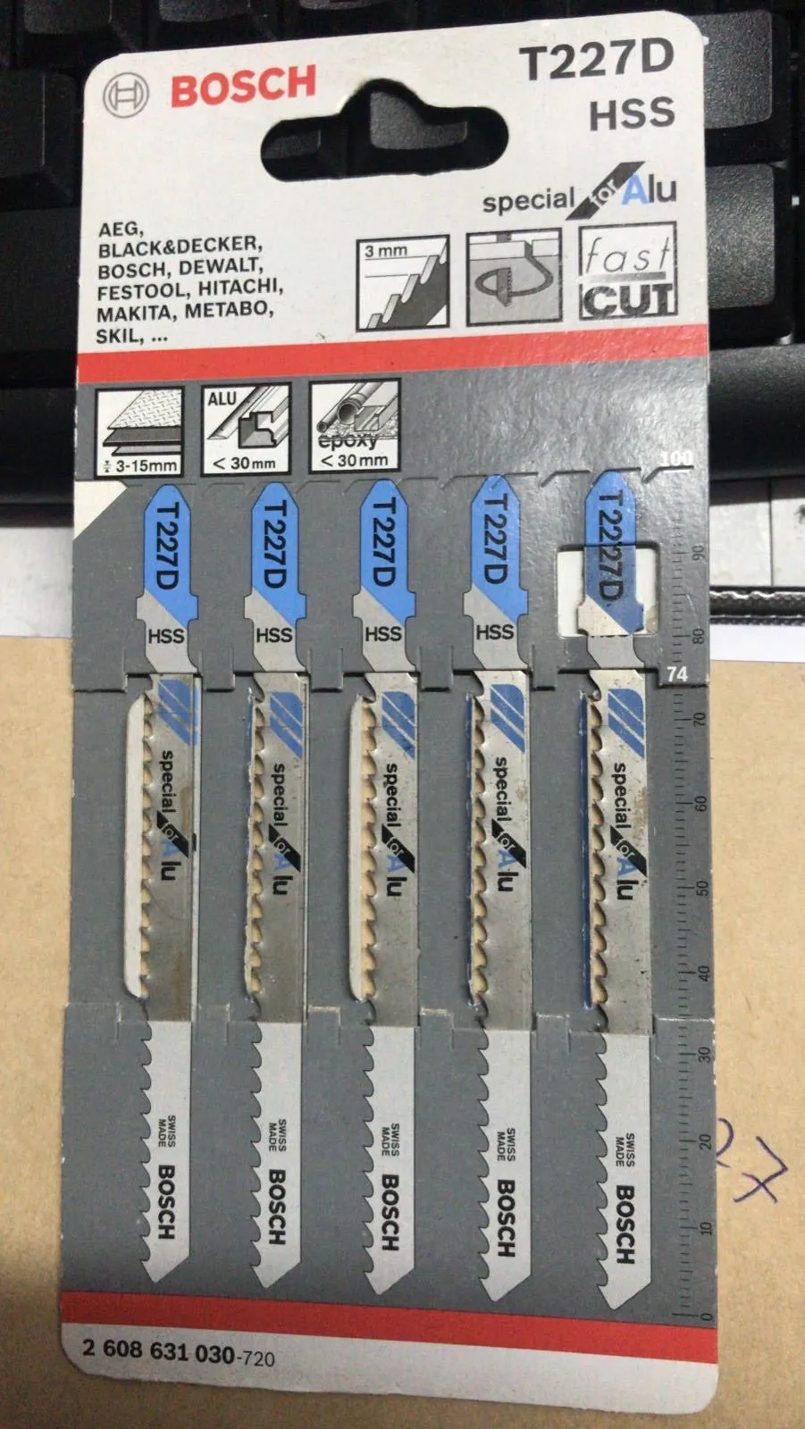 Bosch T227D HSS Jig Saw Blade Designed for Aluminium | Model : T227D