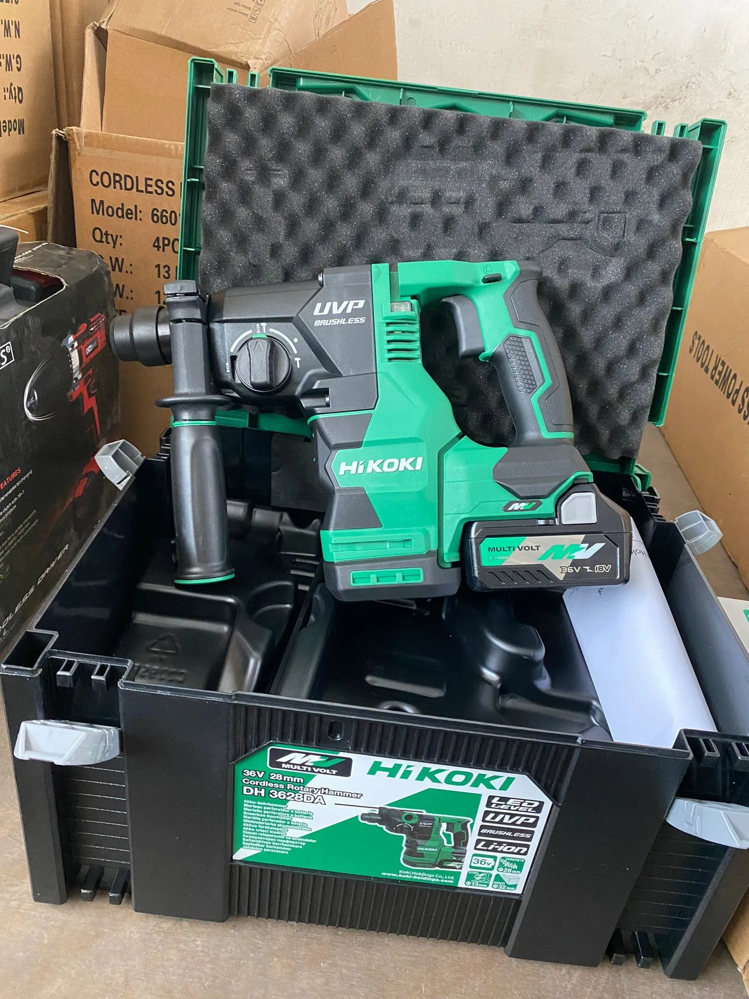 Hikoki 36V Multi Volt Cordless Combo Rotary Hammer DH3628DA  Impact Driver Drill DV36DC | Model : H-C2-DH3628DA-C