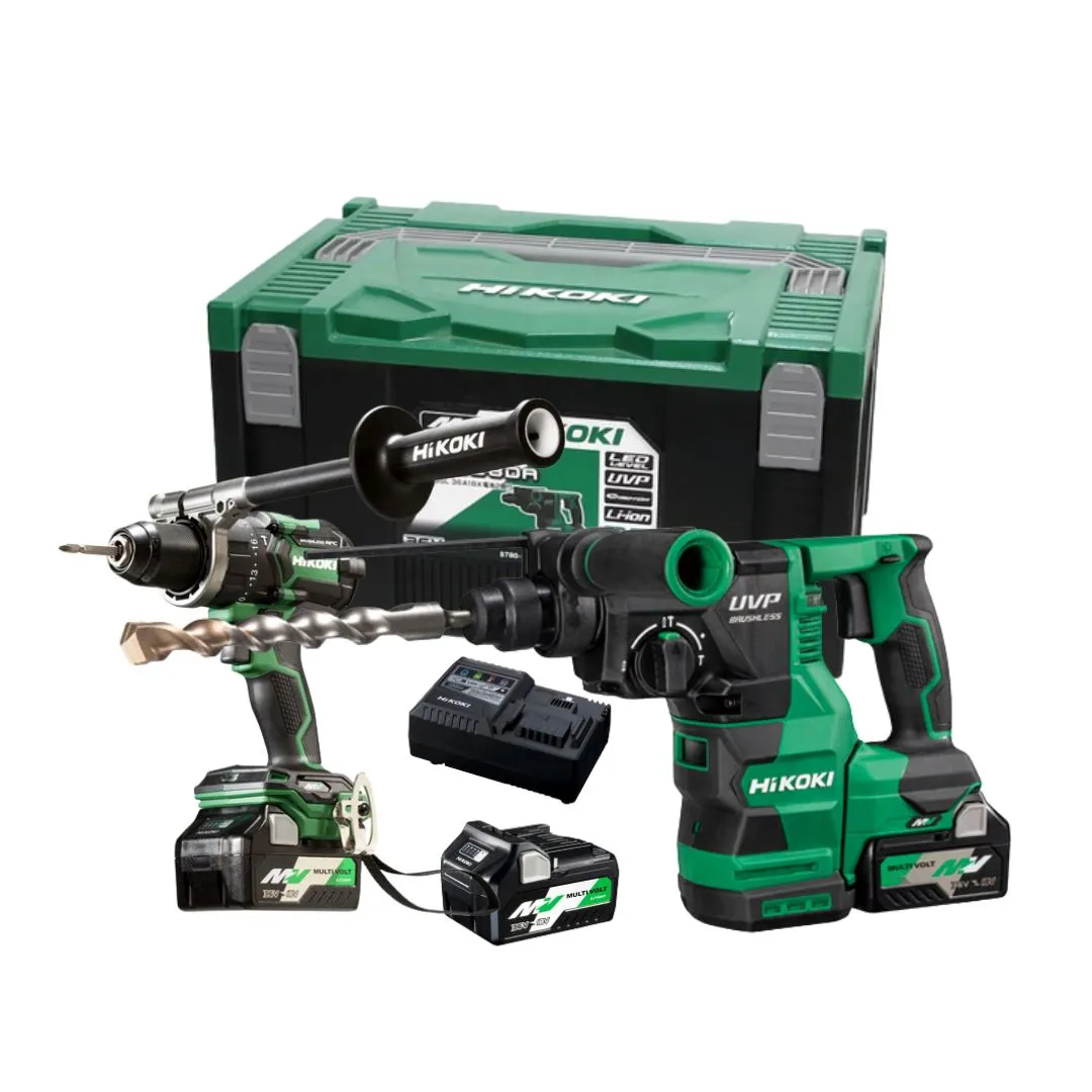 Hikoki 36V Multi Volt Cordless Combo Rotary Hammer DH3628DA  Impact Driver Drill DV36DC | Model : H-C2-DH3628DA-C