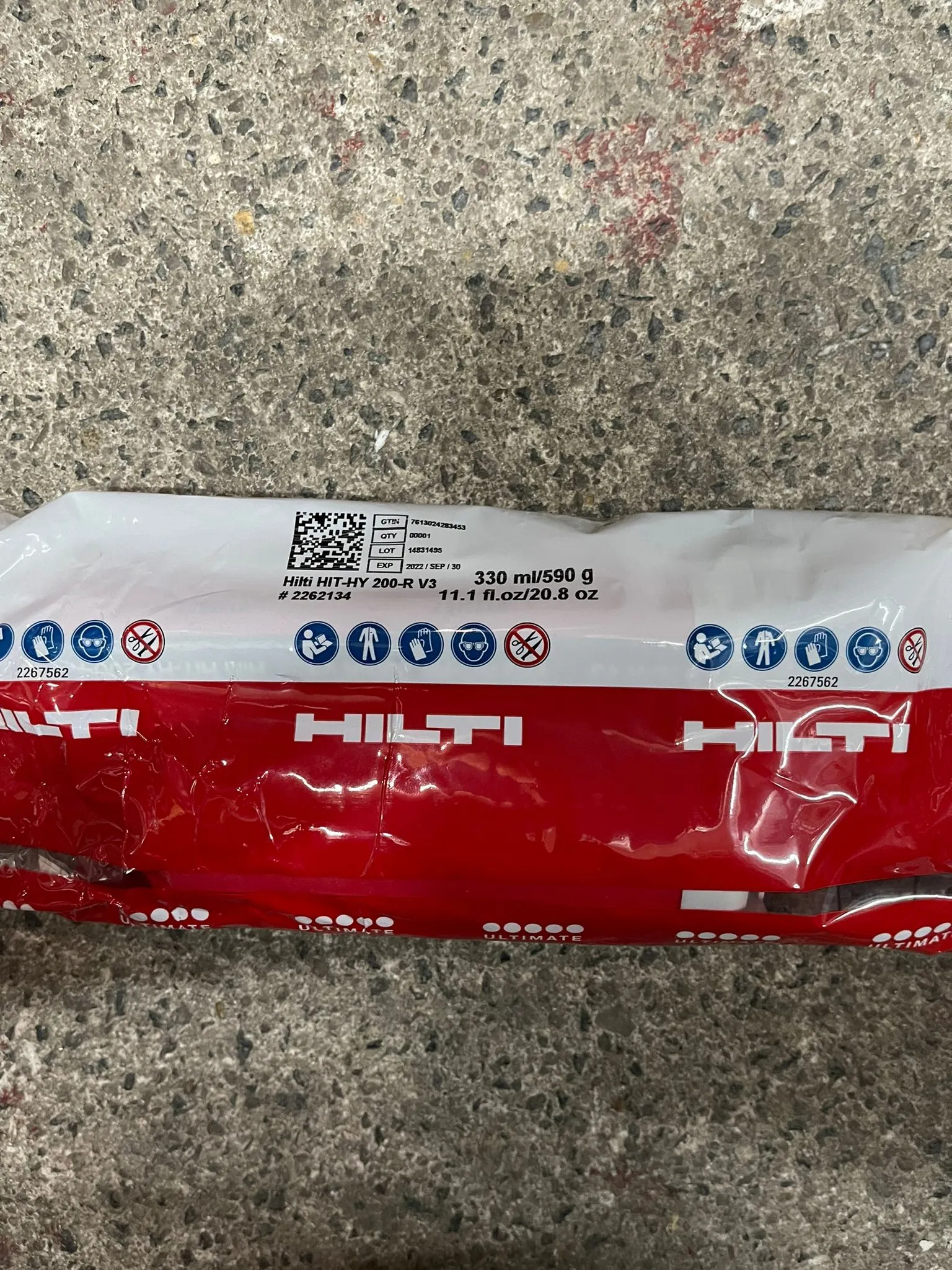 Hilti Injection Mortar HY200 V4 (20Pc/Ctn) | Model : HIL*HY200