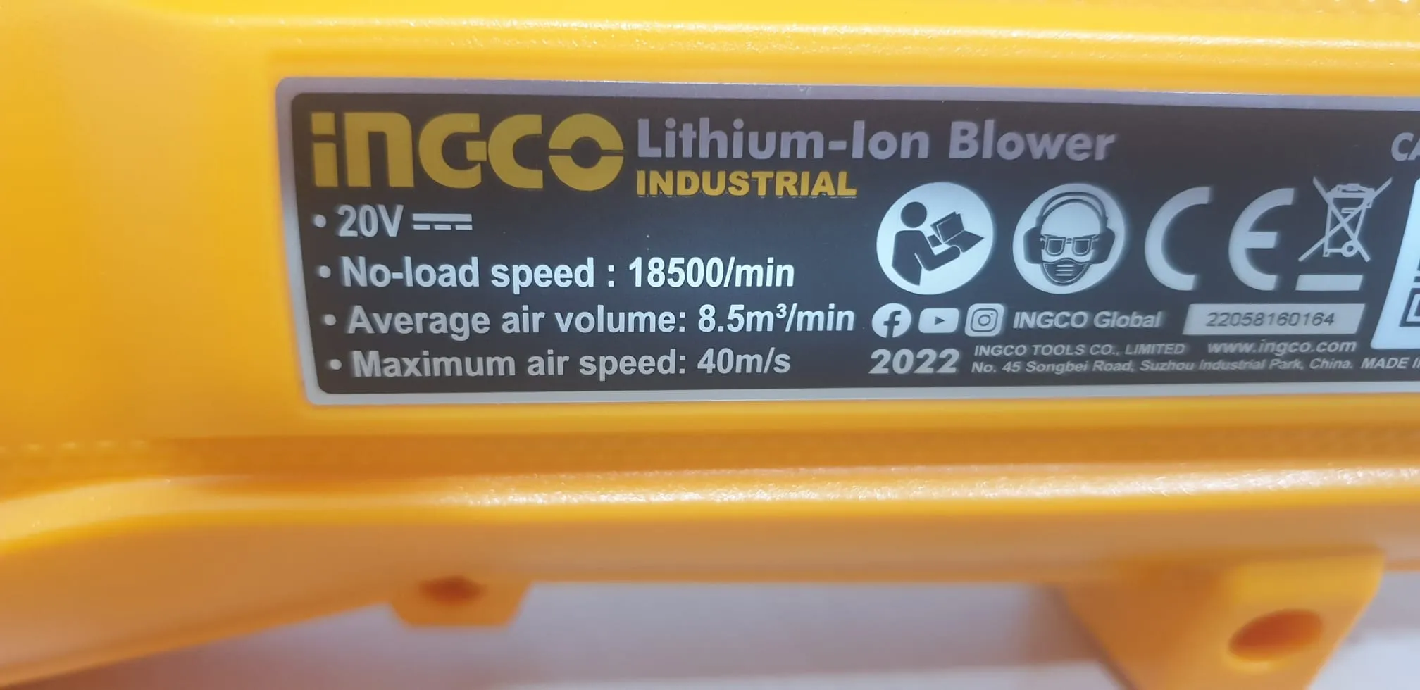 INGCO 20V Powerful Cordless Leaf Blower | Model : CABLI204282