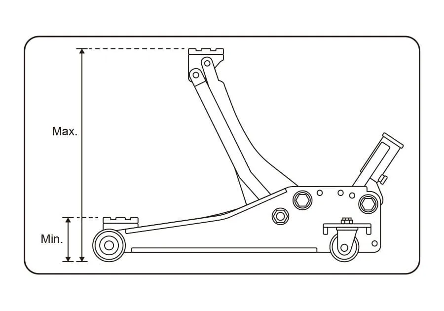 King Tony 2.5 Ton Low Profile Hydraulic Floor Car Jack | Model : FJ-9TY133A-25