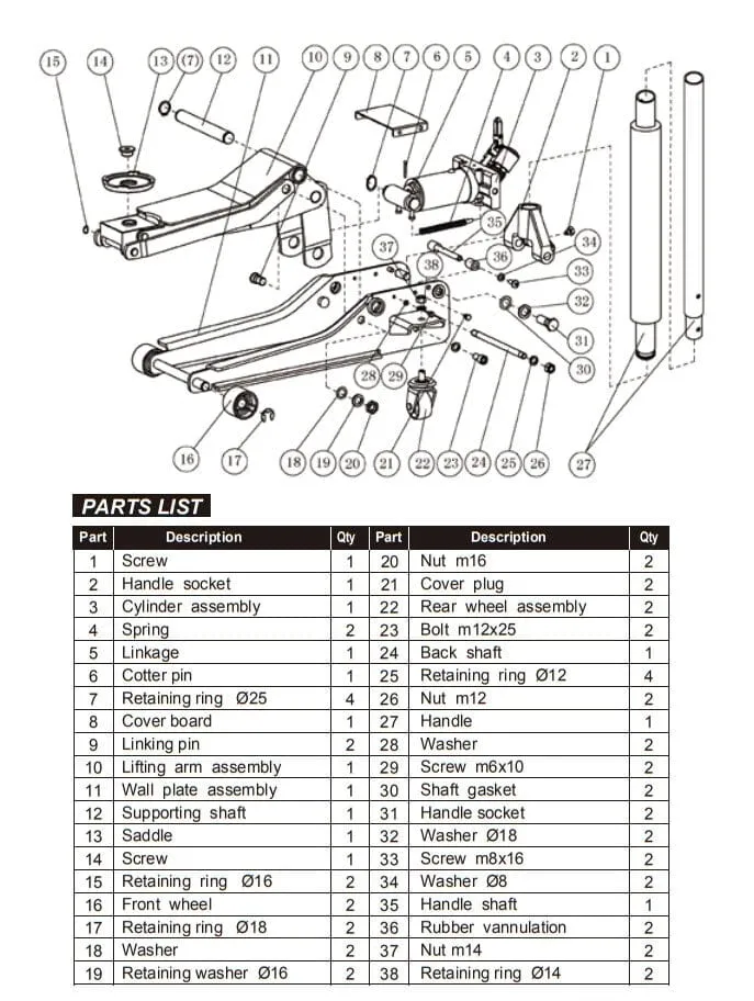 King Tony 2.5 Ton Low Profile Hydraulic Floor Car Jack | Model : FJ-9TY133A-25