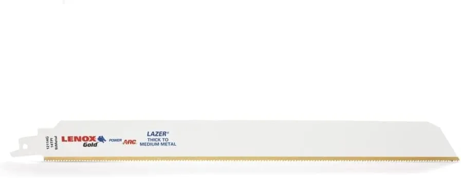 LENOX 12114G Bi-metal Titanium Edge (Gold) Reciprocating Saw Blade (5Pc/Pkt) | Model: 085-09V-12114G