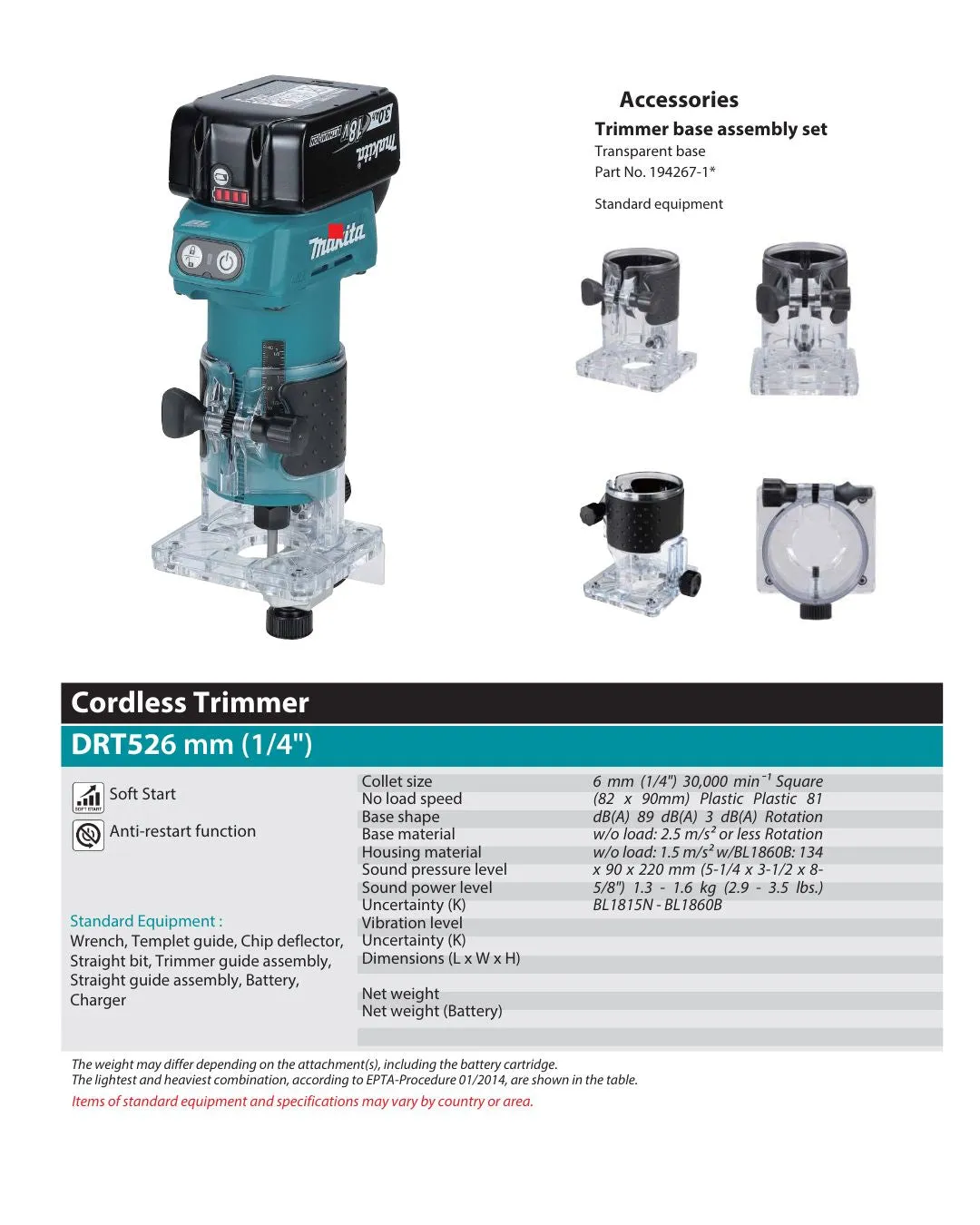 Makita DC Trimmer DRT52Z (18V.Bare Unit) | Model: M-DRT52Z