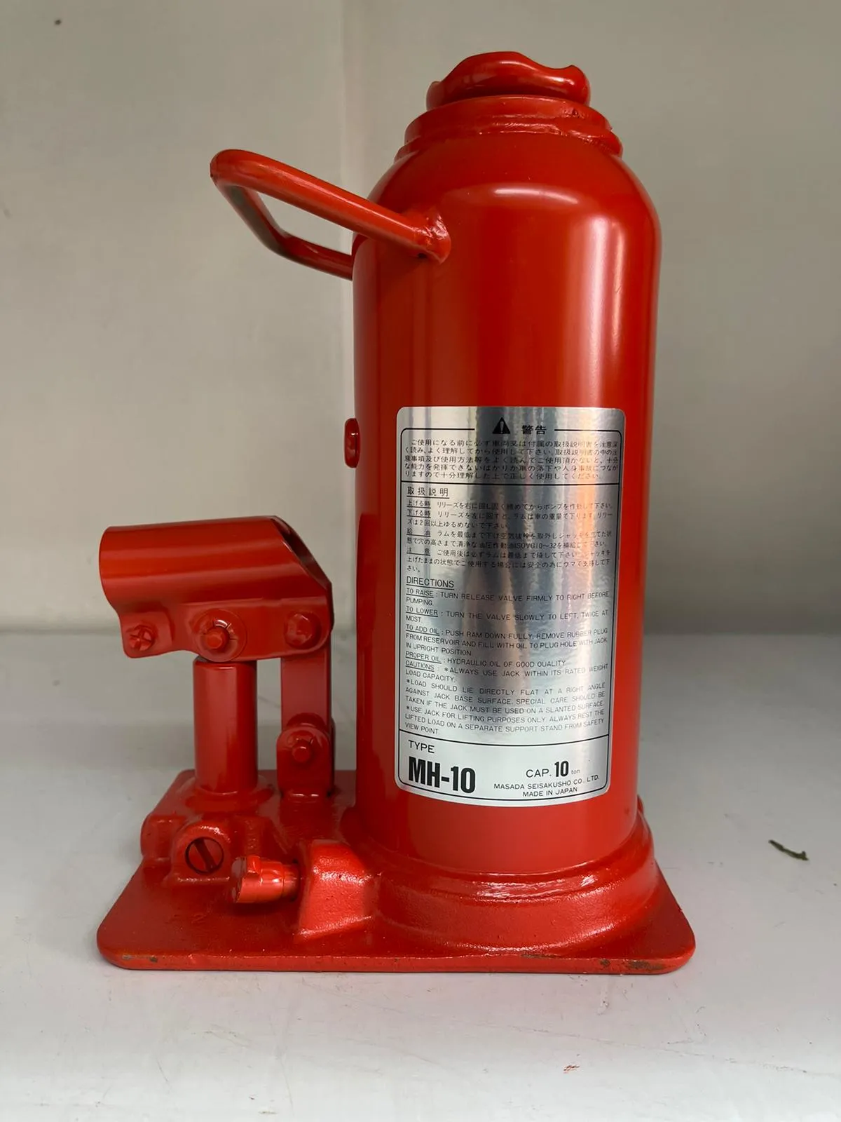 Masada 10 Ton Hydraulic bottle Jack | Model : BJ-MH10