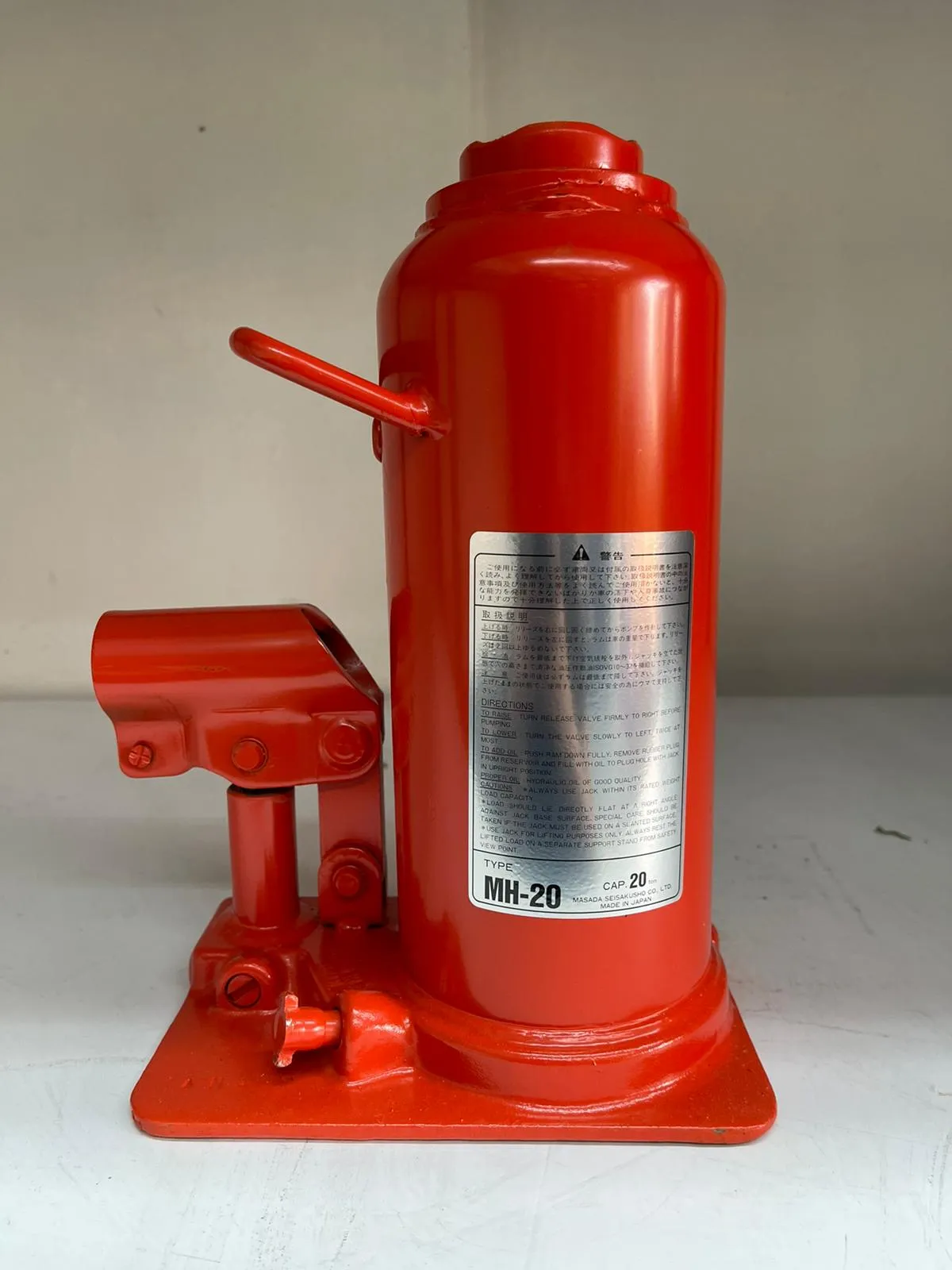 Masada 20 Ton Hydraulic bottle Jack | Model : BJ-MH20
