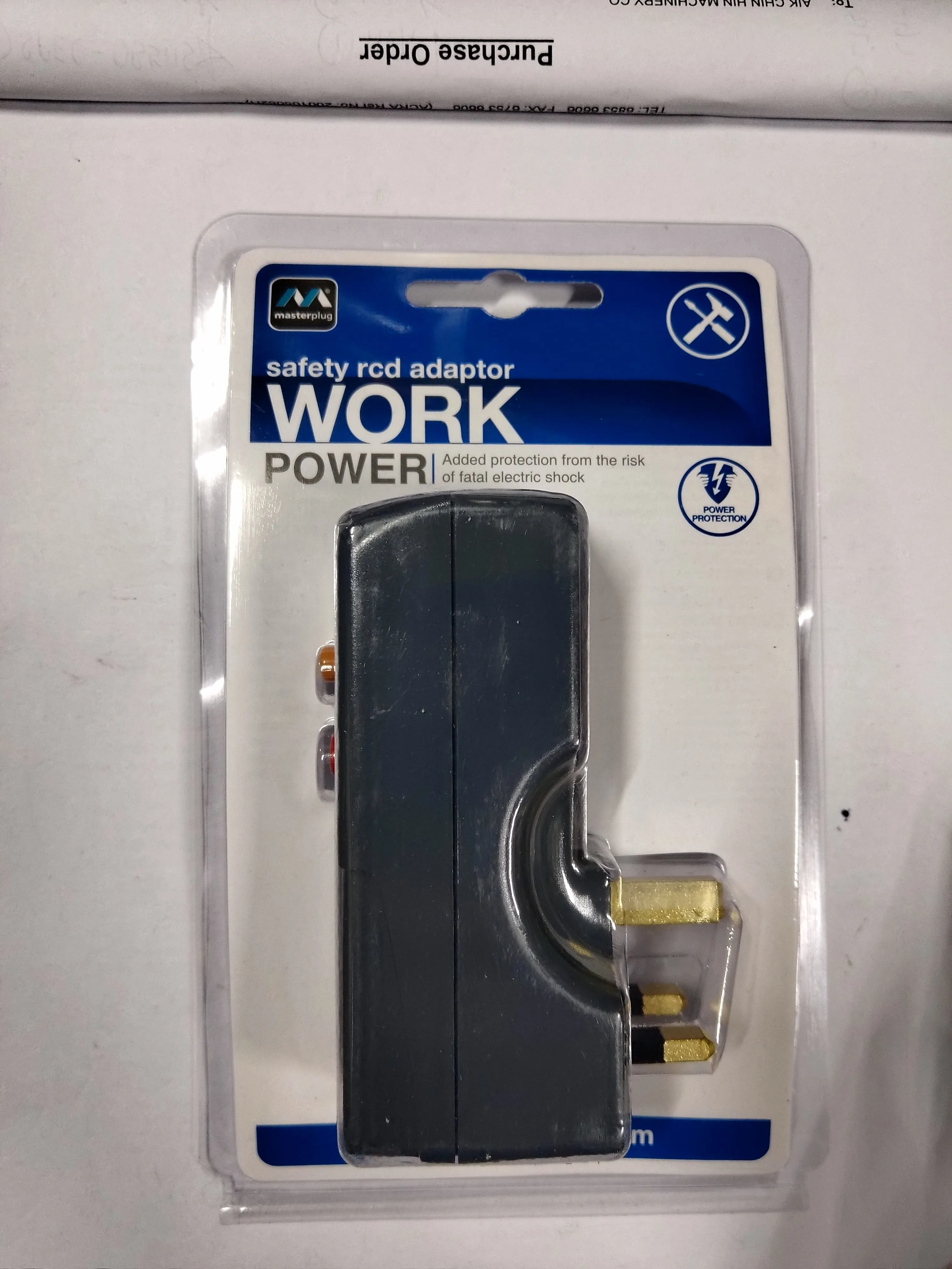 MASTERPLUG RCD Adaptor 13A (Grey) | Model : RCD-M13