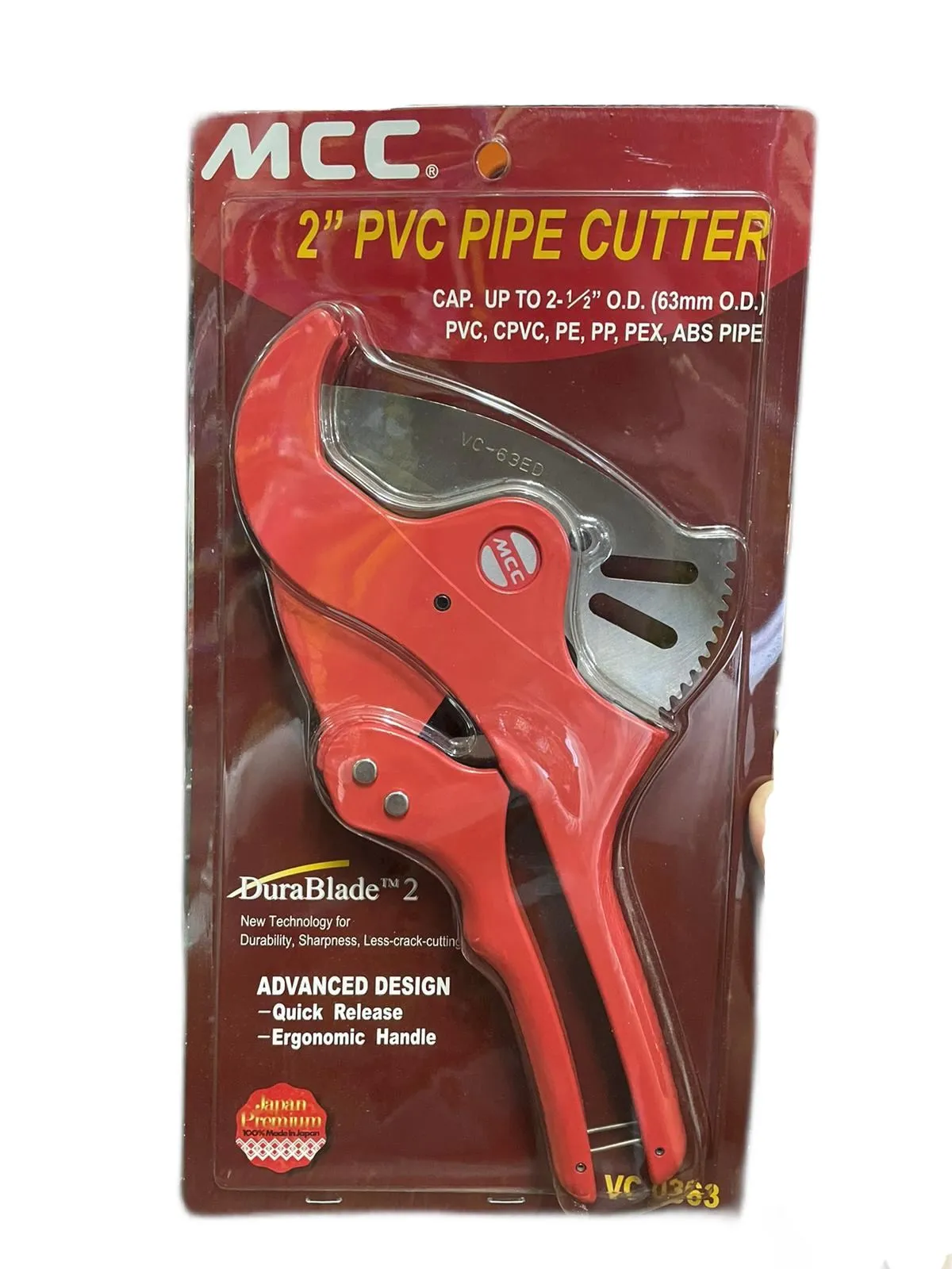 MCC 2 PVC Pipe Cutter | Model: MCC-VC-0363