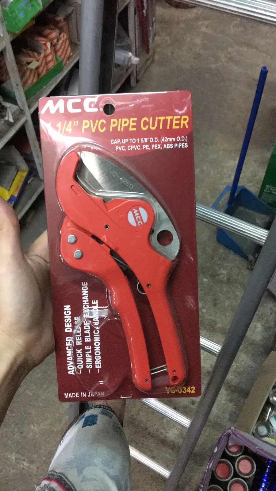 MCC PVC Pipe Cutter 1-1/4 | Model : MCC-VC-0342