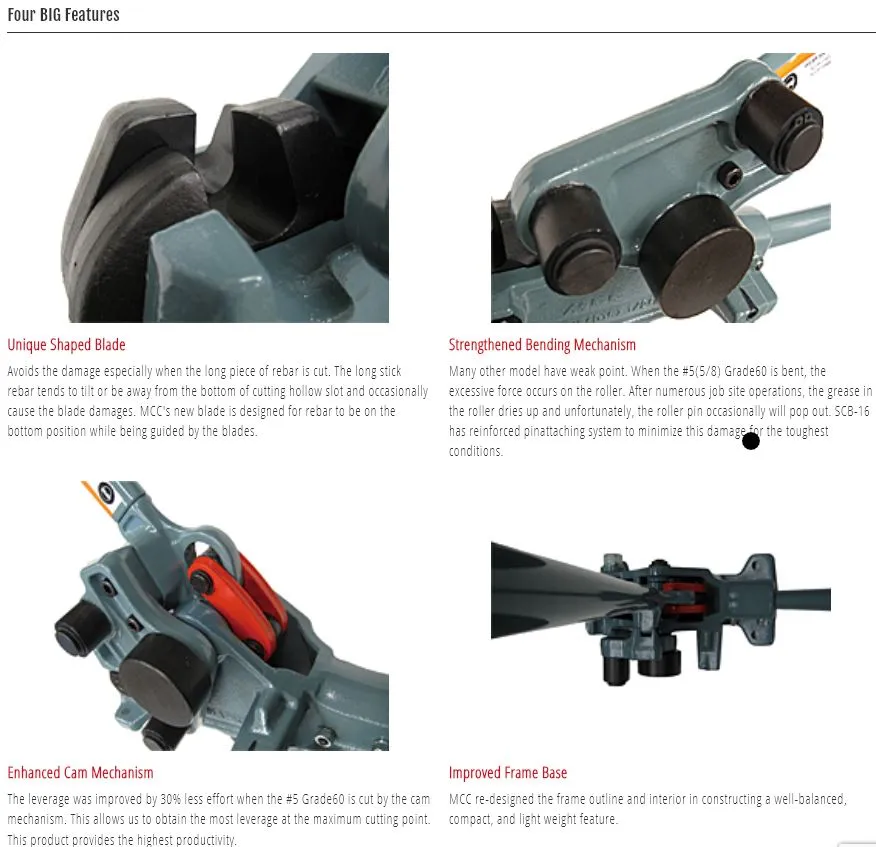 MCC Rod Cutter Bender (5/8)  | Model : MCC-SCB-16