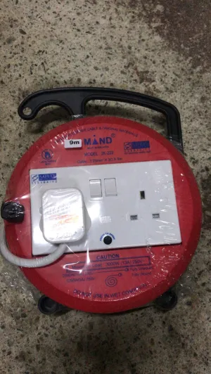 Mind Cable Reel W/Double Socket 9M With 13A Circuit Breaker | Model : ESK-M2K222
