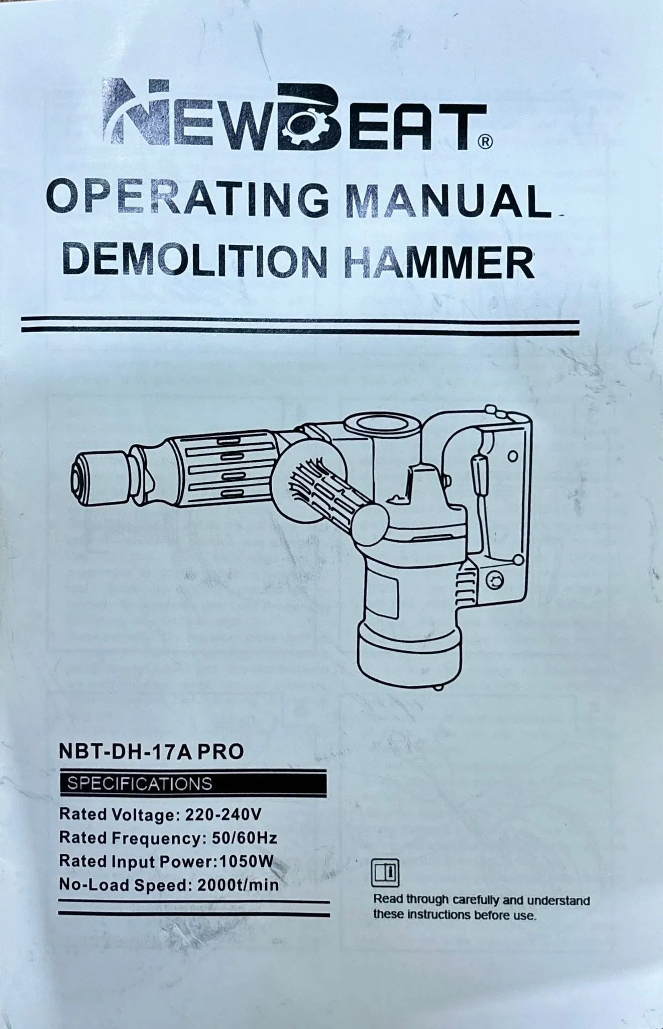 NEWBEAT 1050W Demoliton Hammer/Breaker (0810) | Model : NBT-DH-17A