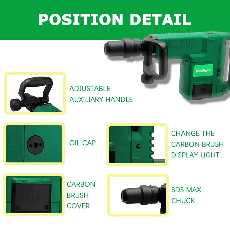 Newbeat 1500W Demoliton Hammer/Breaker (11E) | Model : NBT-DH-18C