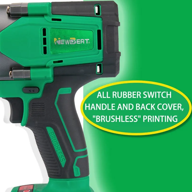 NEWBEAT 21V Cordless 1/2 700 NM Impact Wrench (Brushless) C/W 2 Battery 1 Charger | Model : NBT-CIW-21F-700