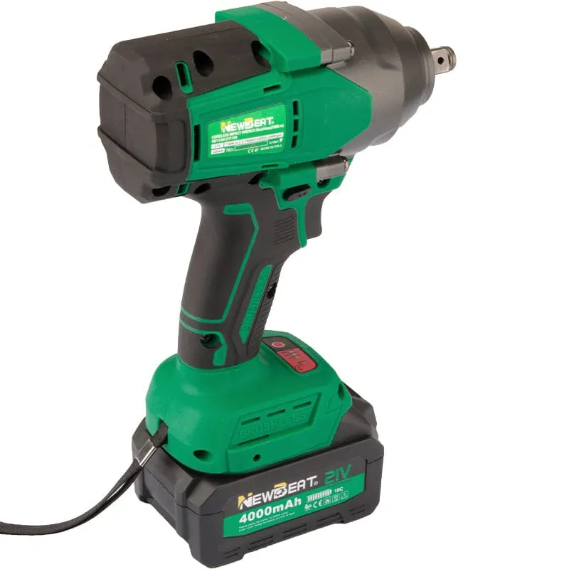 NEWBEAT 21V Cordless 1/2 700 NM Impact Wrench (Brushless) C/W 2 Battery 1 Charger | Model : NBT-CIW-21F-700