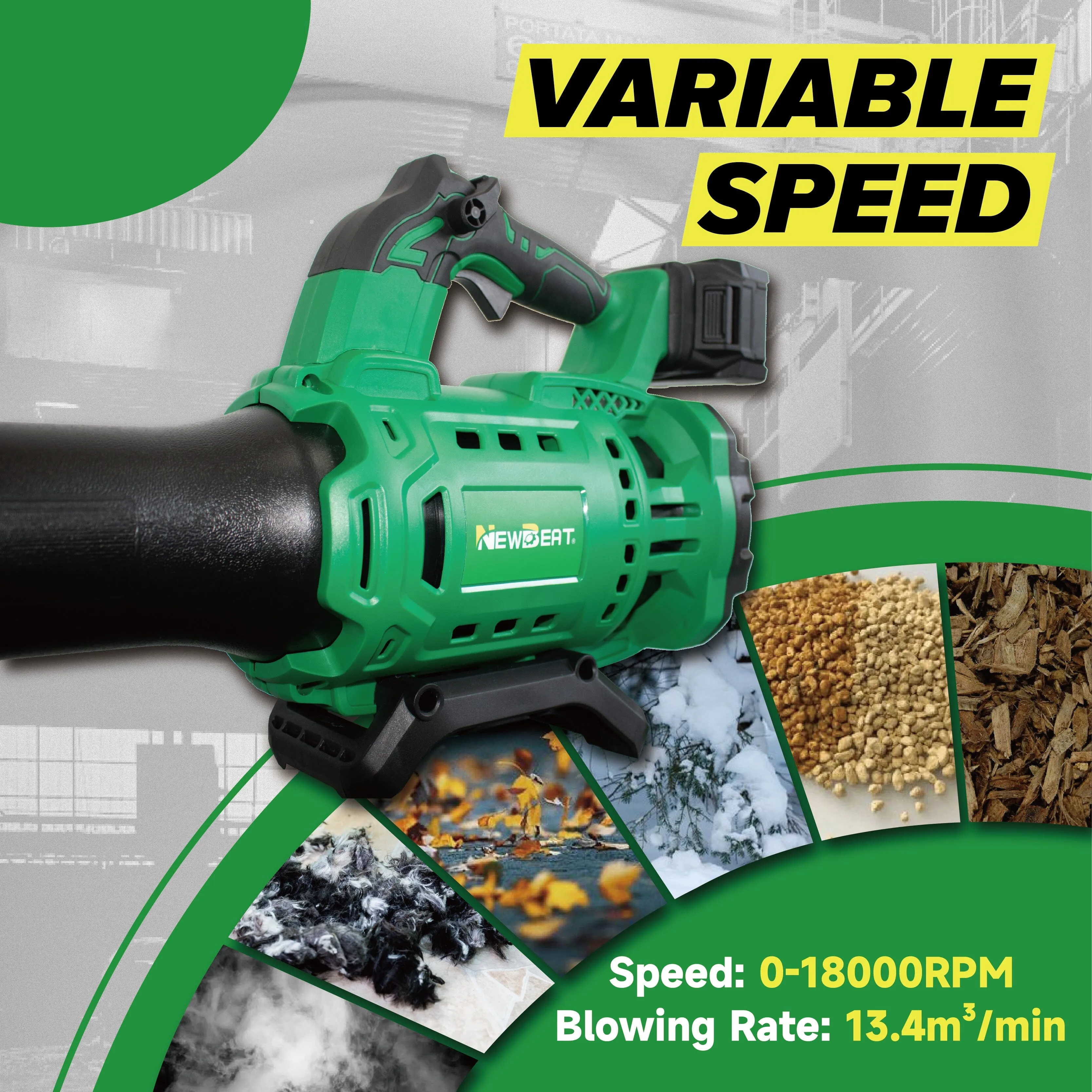 Newbeat 21V Cordless Blower C/W 2 Battery and 1 Charger | Model : NBT-CB-21A-BL