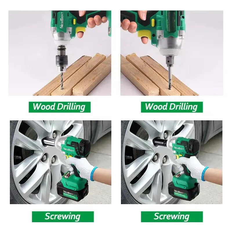 NEWBEAT 21V Cordless Impact Wrench (Brushless) 300N.m C/W 2 Battery & 1 Charger  | Model : NBT-CIW-21B