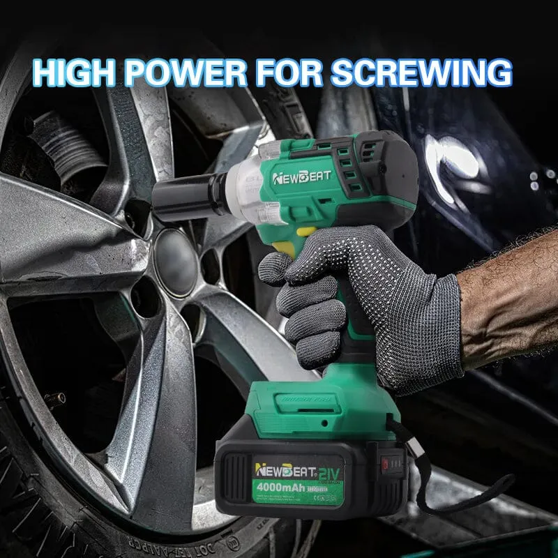 NEWBEAT 21V Cordless Impact Wrench (Brushless) 300N.m C/W 2 Battery & 1 Charger  | Model : NBT-CIW-21B