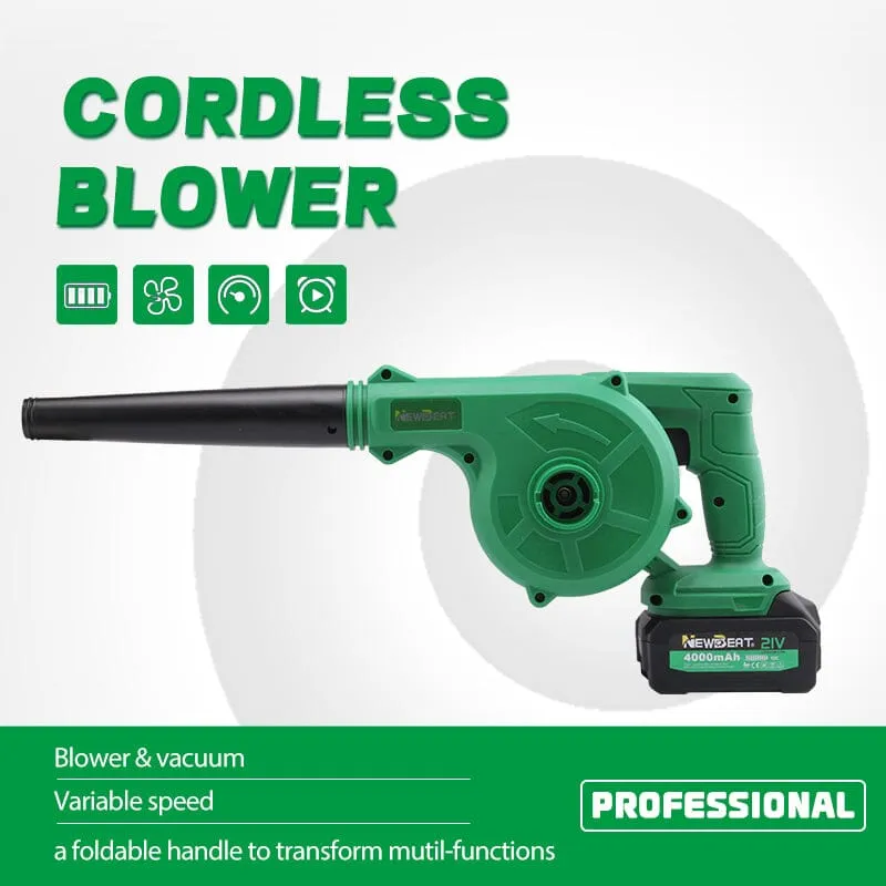 NEWBEAT 21V Cordless Leaves Blower C/W 2 Battery & 1 Charger | Model : NBT-CB-2.0A